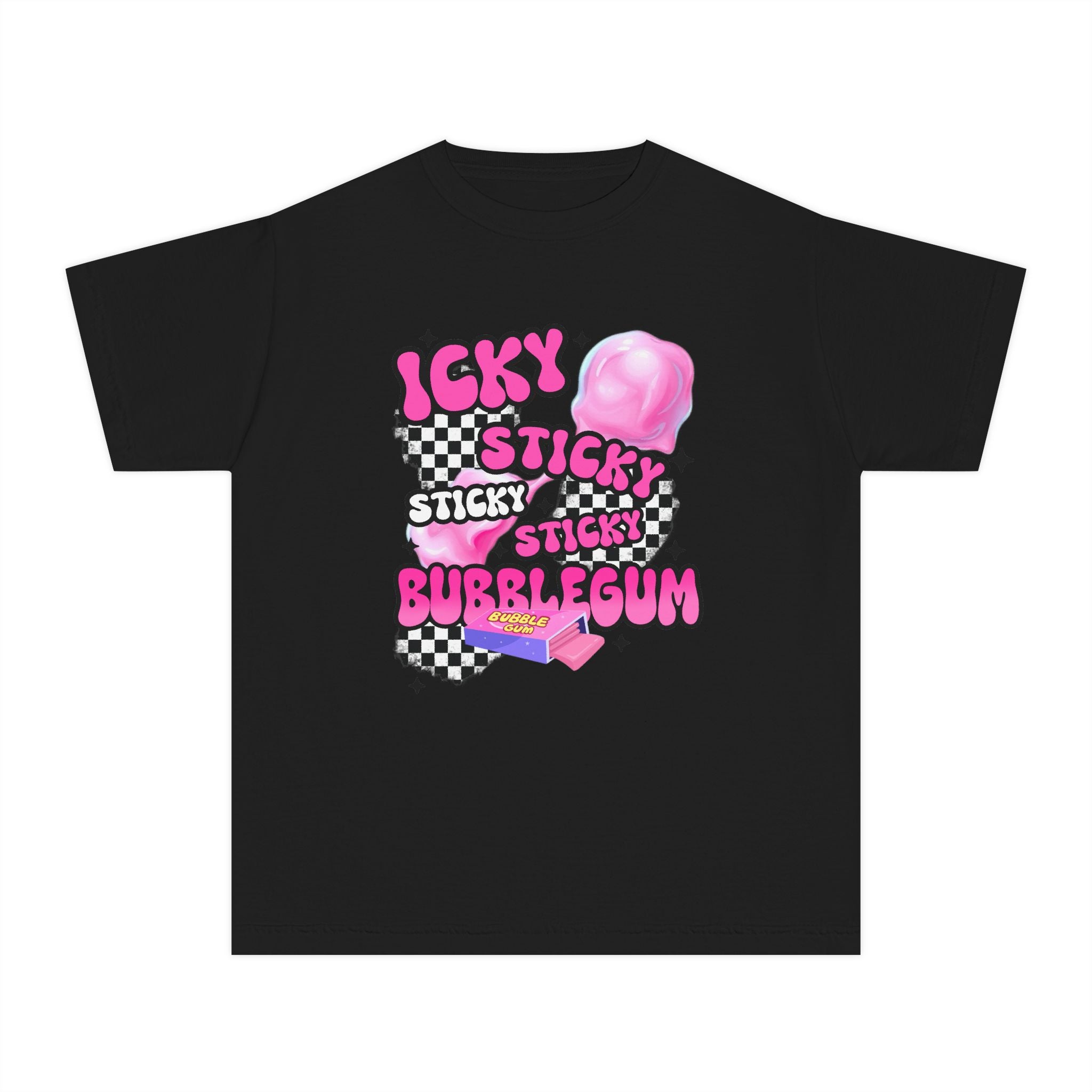 Youth Bubblegum Tee — "Icky Sticky Bubblegum" Graphic Shirt