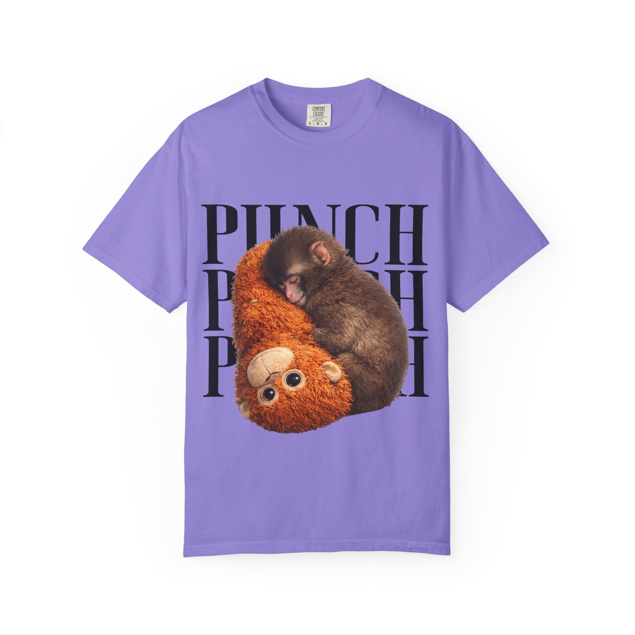 Punch Plush T-Shirt — Cute Sleeping Sloth & Teddy Graphic Tee