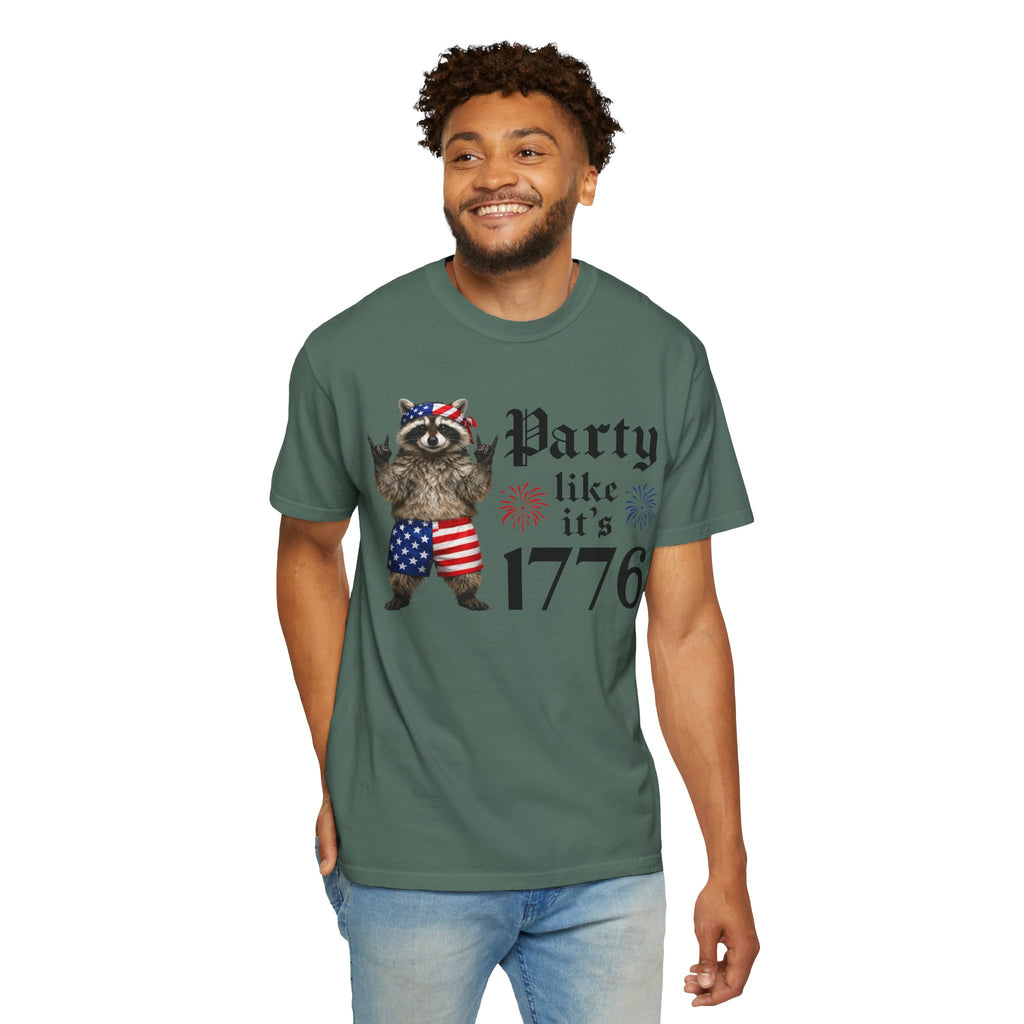 Party Like It's 1776 Raccoon T-Shirt