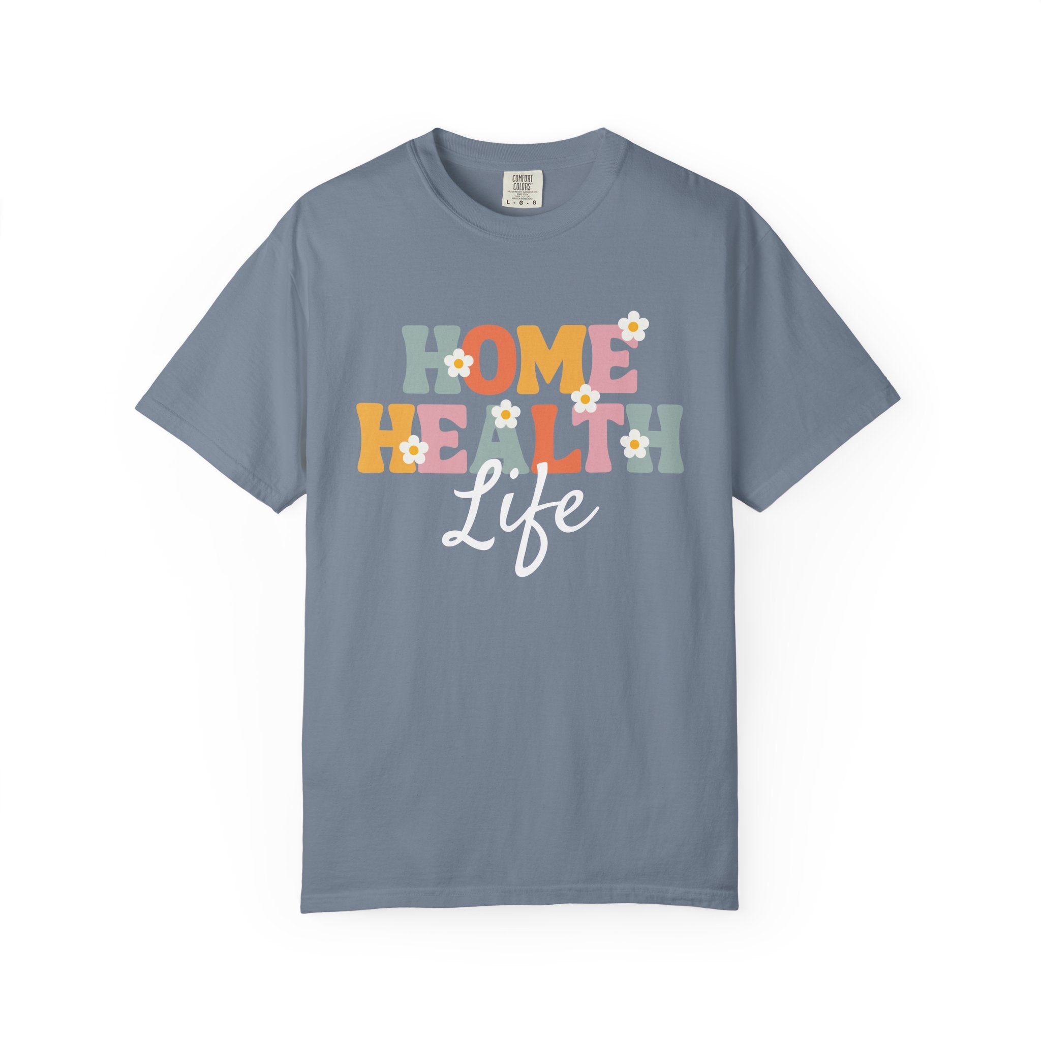 Home Health Retro Graphic T-Shirt — Colorful Caregiver Tee