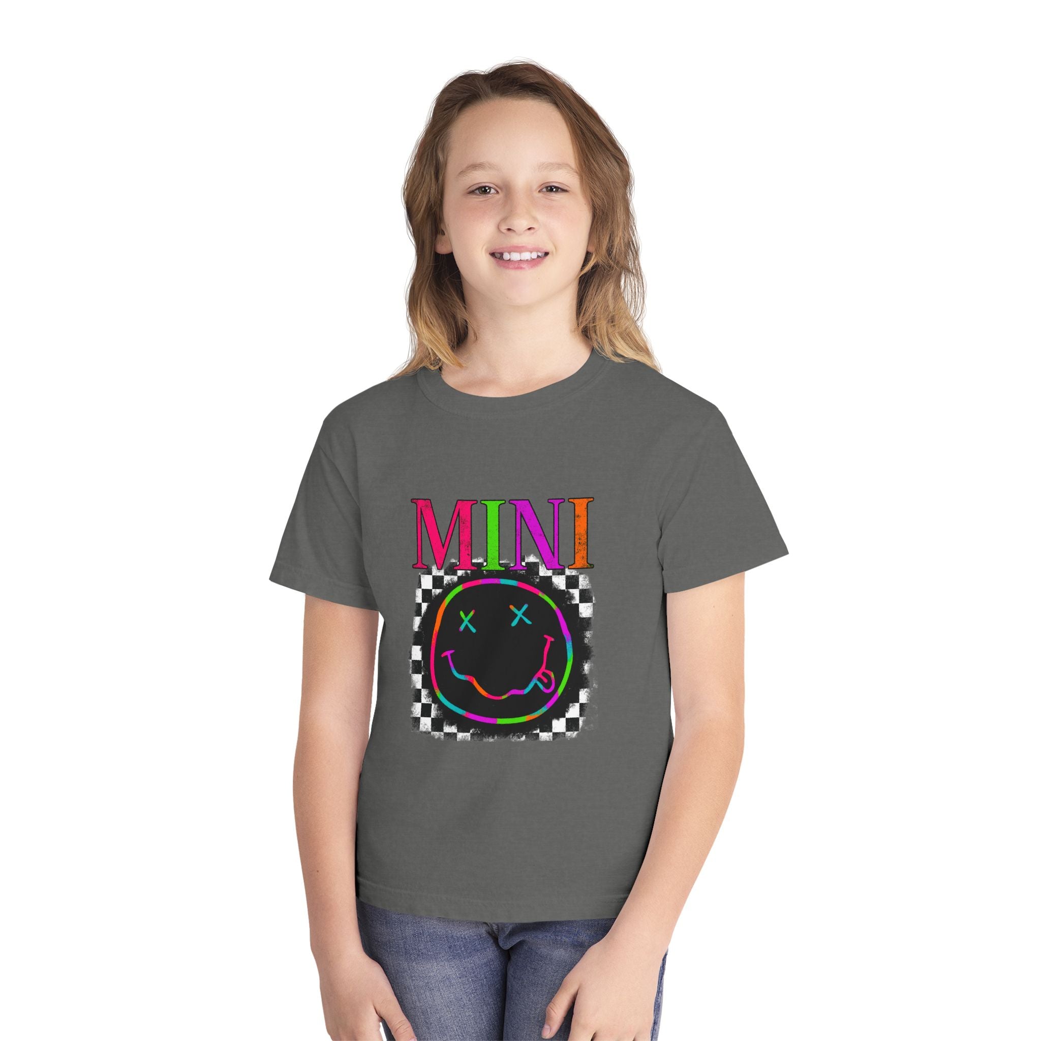 Mini Neon Smiley Youth Tee