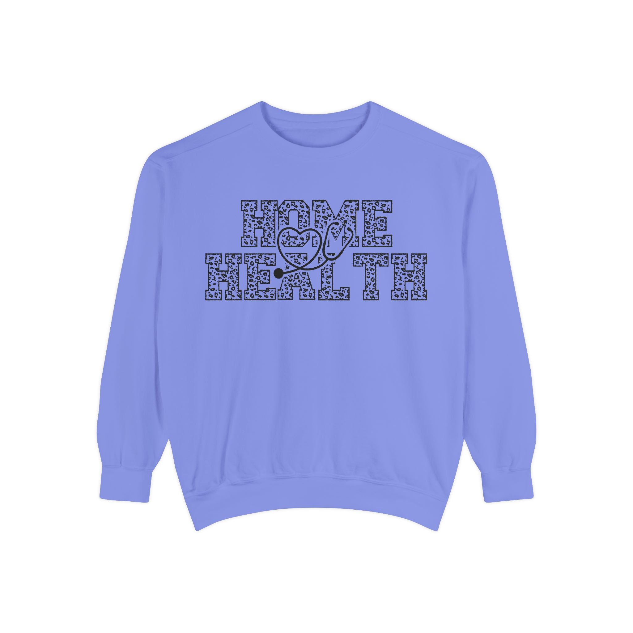 Home Health Crewneck Sweatshirt — Nurse & Caregiver Heart Stethoscope Design