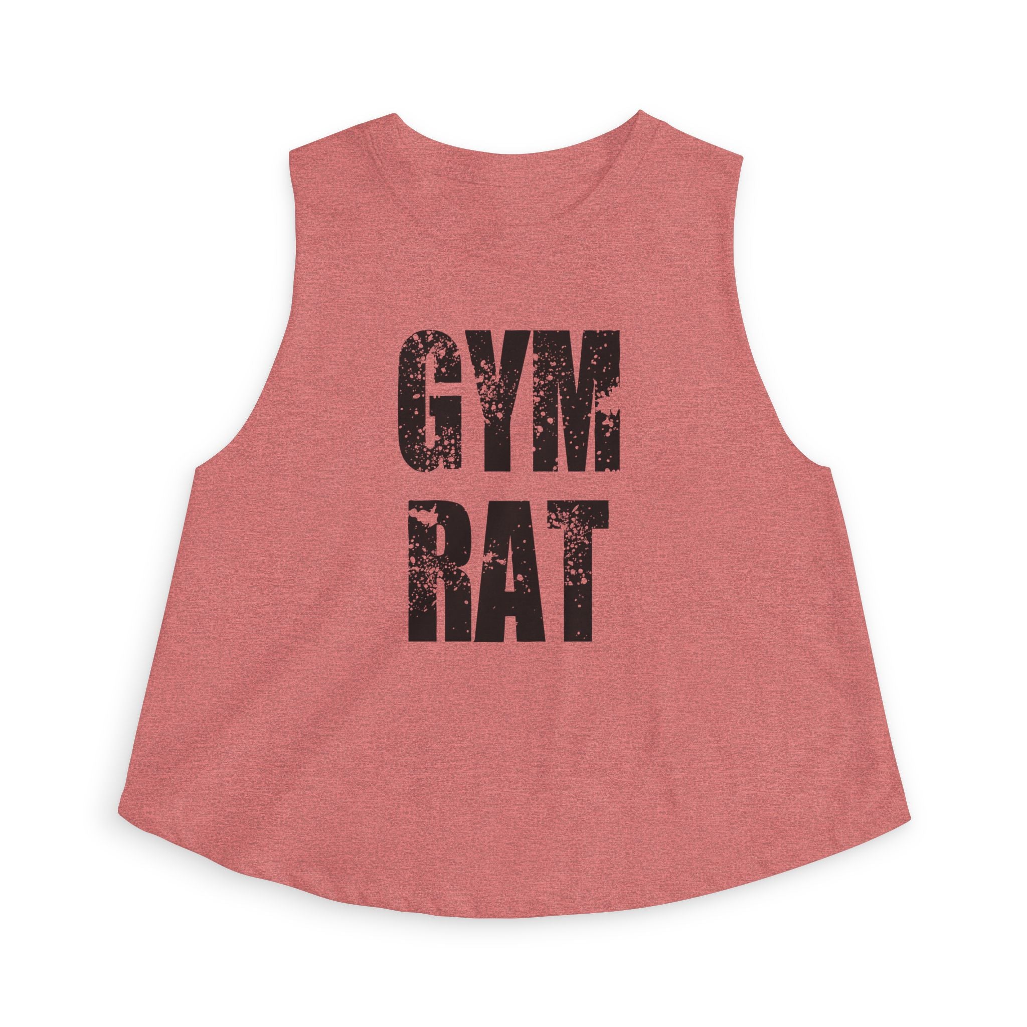 Gym Rat Women's Crop Top — Distressed Fitness Tank for Workout & Gym Lovers