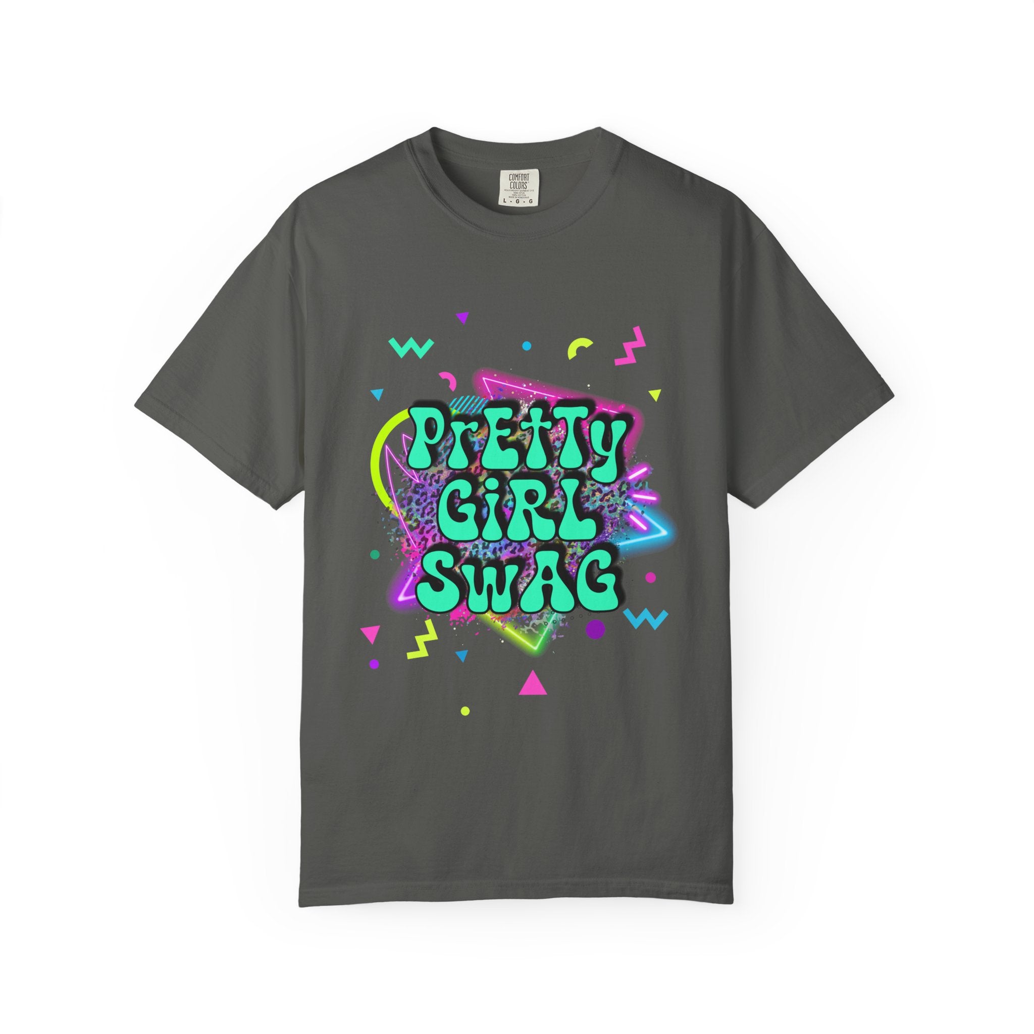 Pretty Girl Swag T-Shirt — Retro Neon Graphic Tee for Teens & Young Women