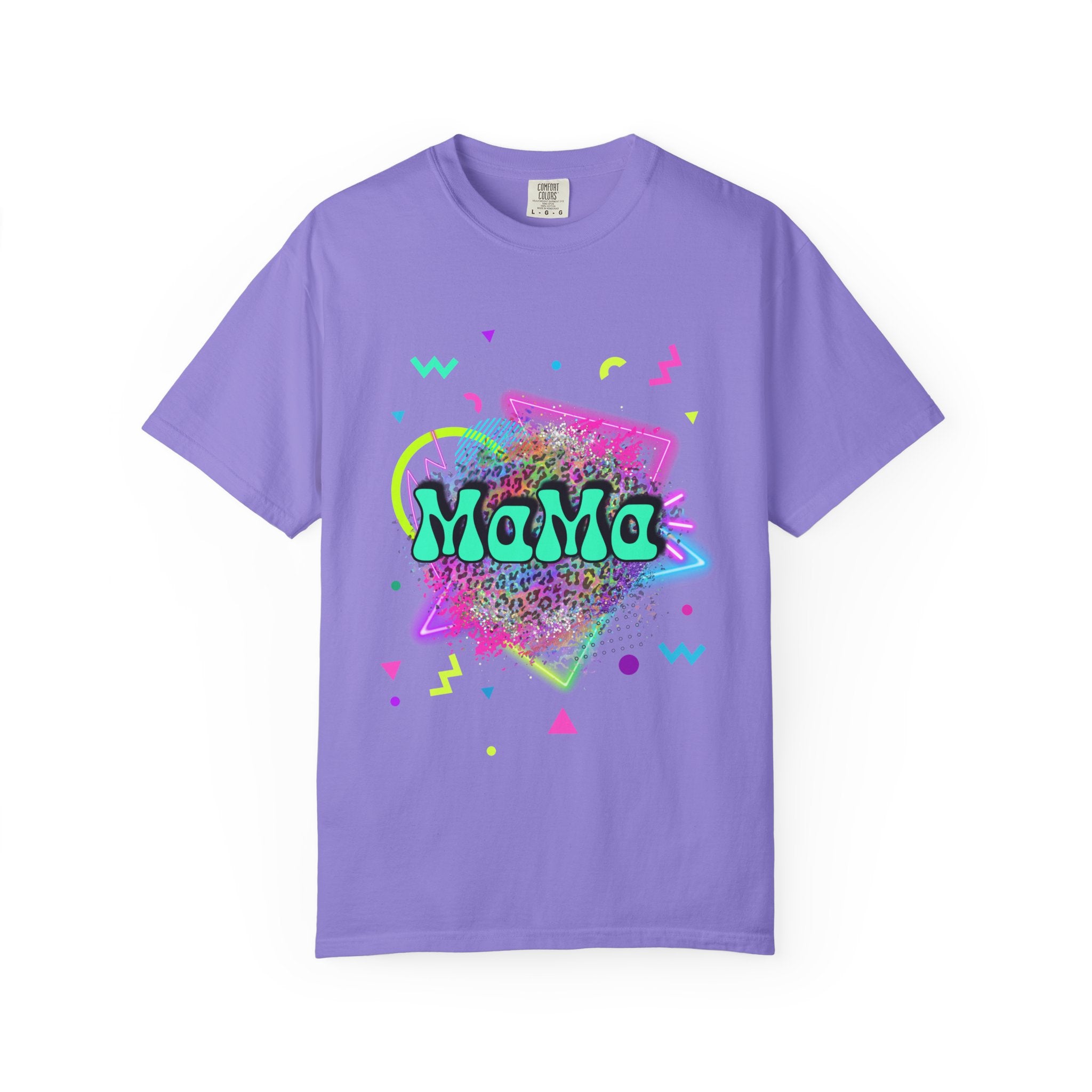 Mama Retro Neon Tee — 90s Vintage Graphic T-Shirt for Moms