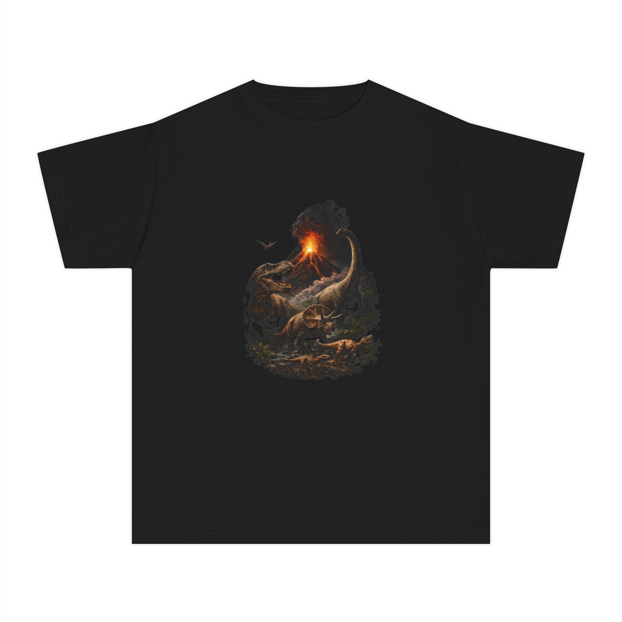 Youth Tee - Volcano Dinosaur Adventure Graphic Tee