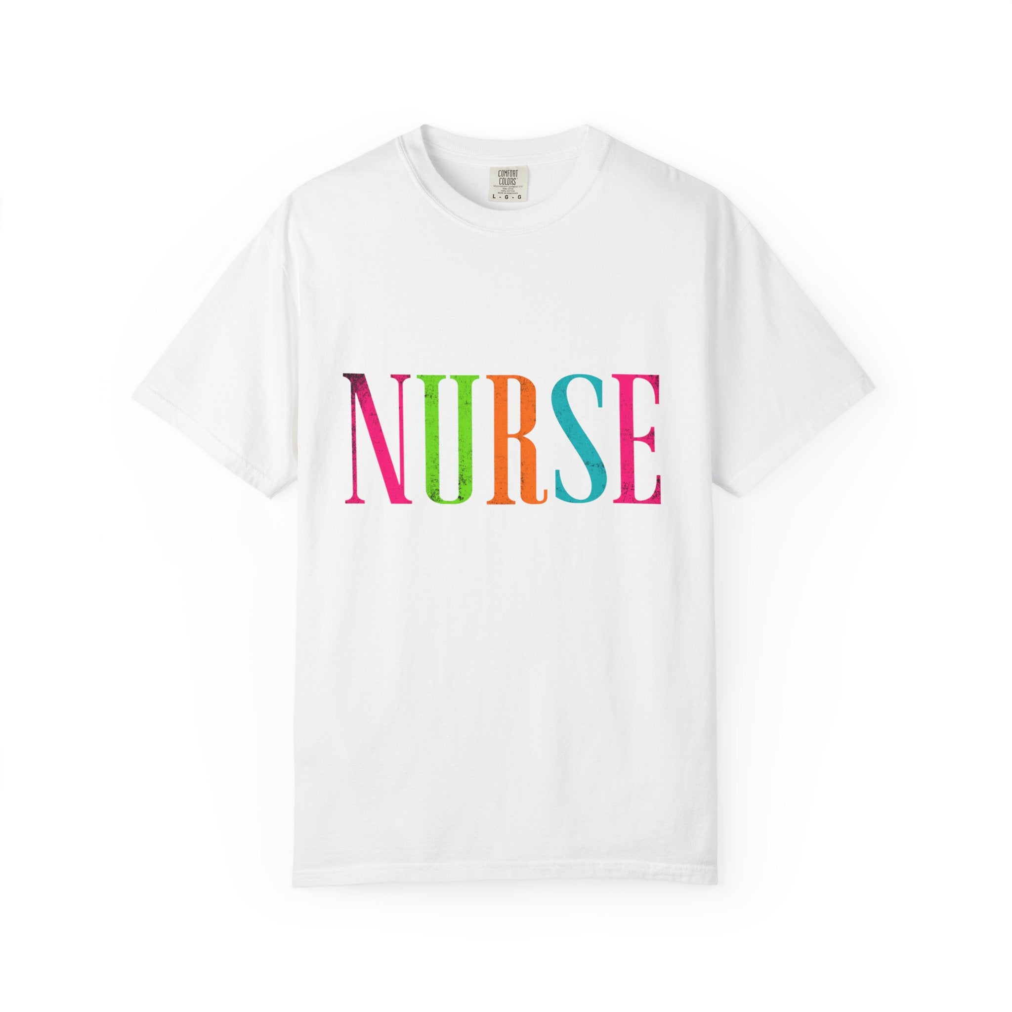 NURSE Colorblock Tee — Bright Multicolor Nurse T-Shirt for Healthcare Heroes