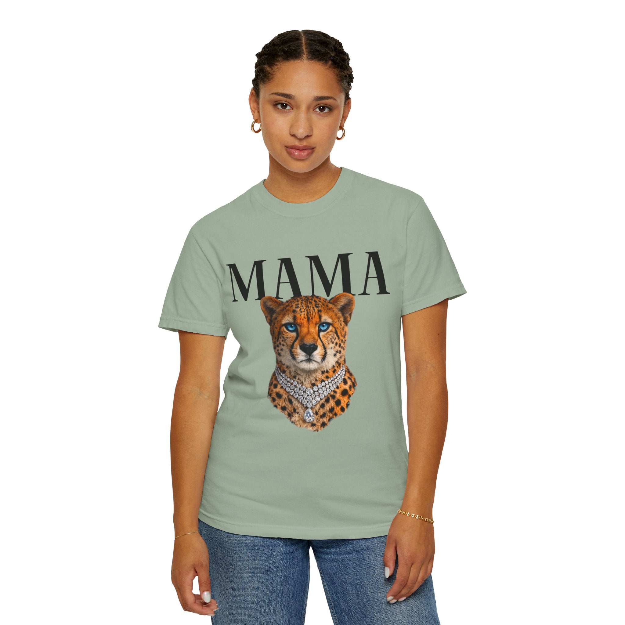 Mama Cheetah Graphic Tee — Wild Mom Statement T-Shirt