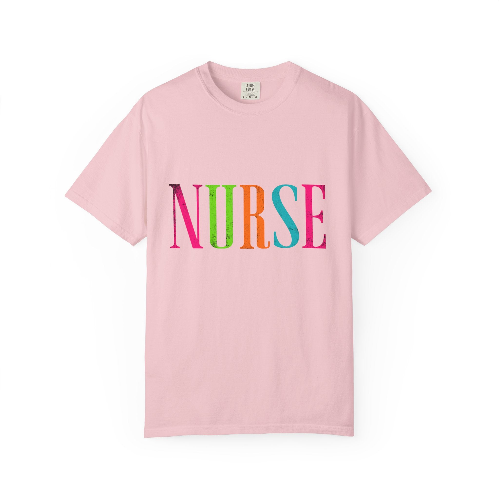 NURSE Colorblock Tee — Bright Multicolor Nurse T-Shirt for Healthcare Heroes