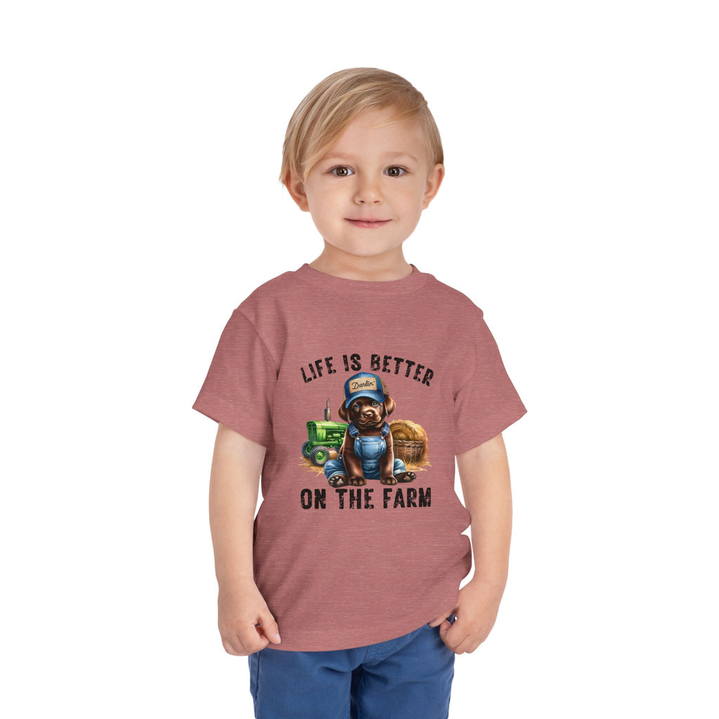 Life Is Better On The Farm Toddler Tee