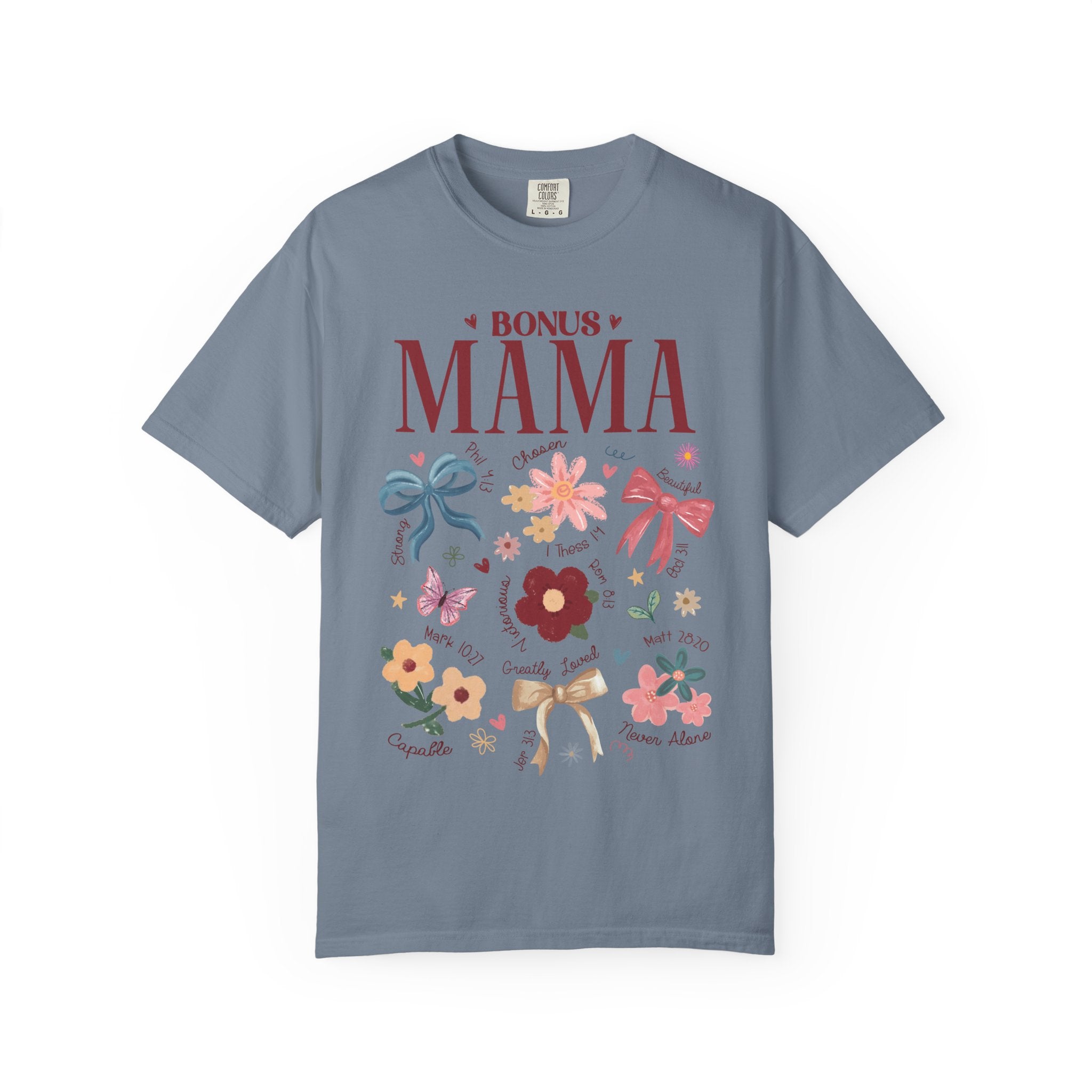 Bonus Mama Floral T-Shirt — Proud Stepmom Gift for Mother’s Day