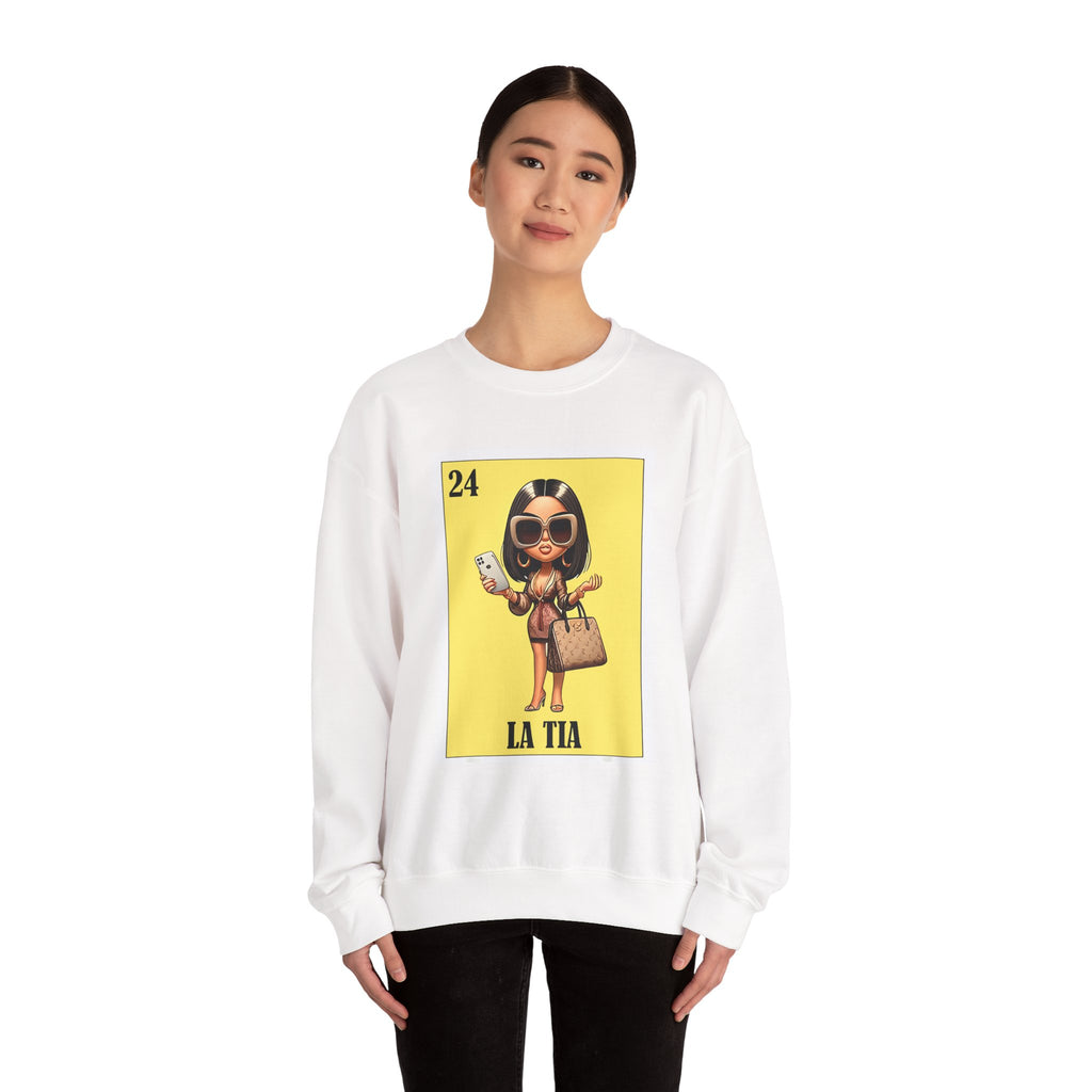 La Tía Graphic Sweatshirt — Lotería Style 'La Tia' Crewneck