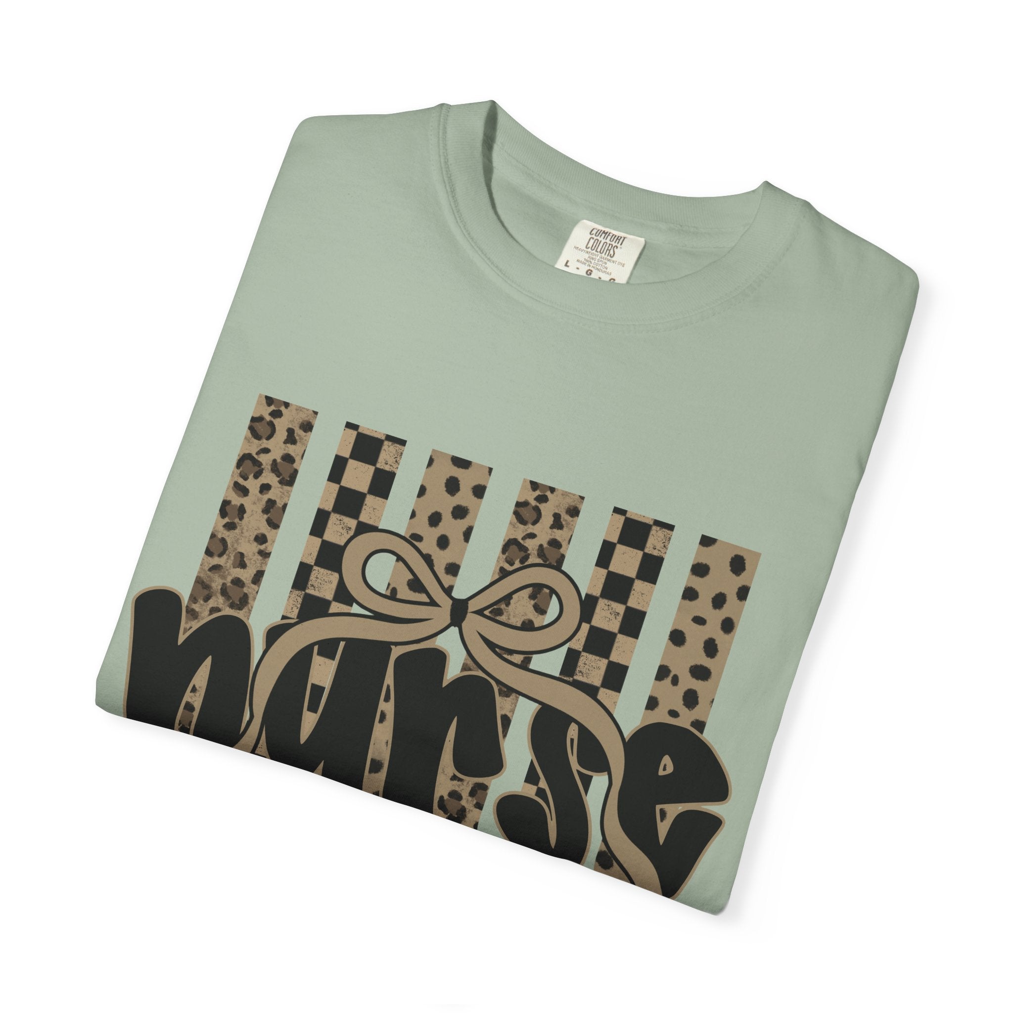 Nurse Leopard Stripes Graphic T-Shirt