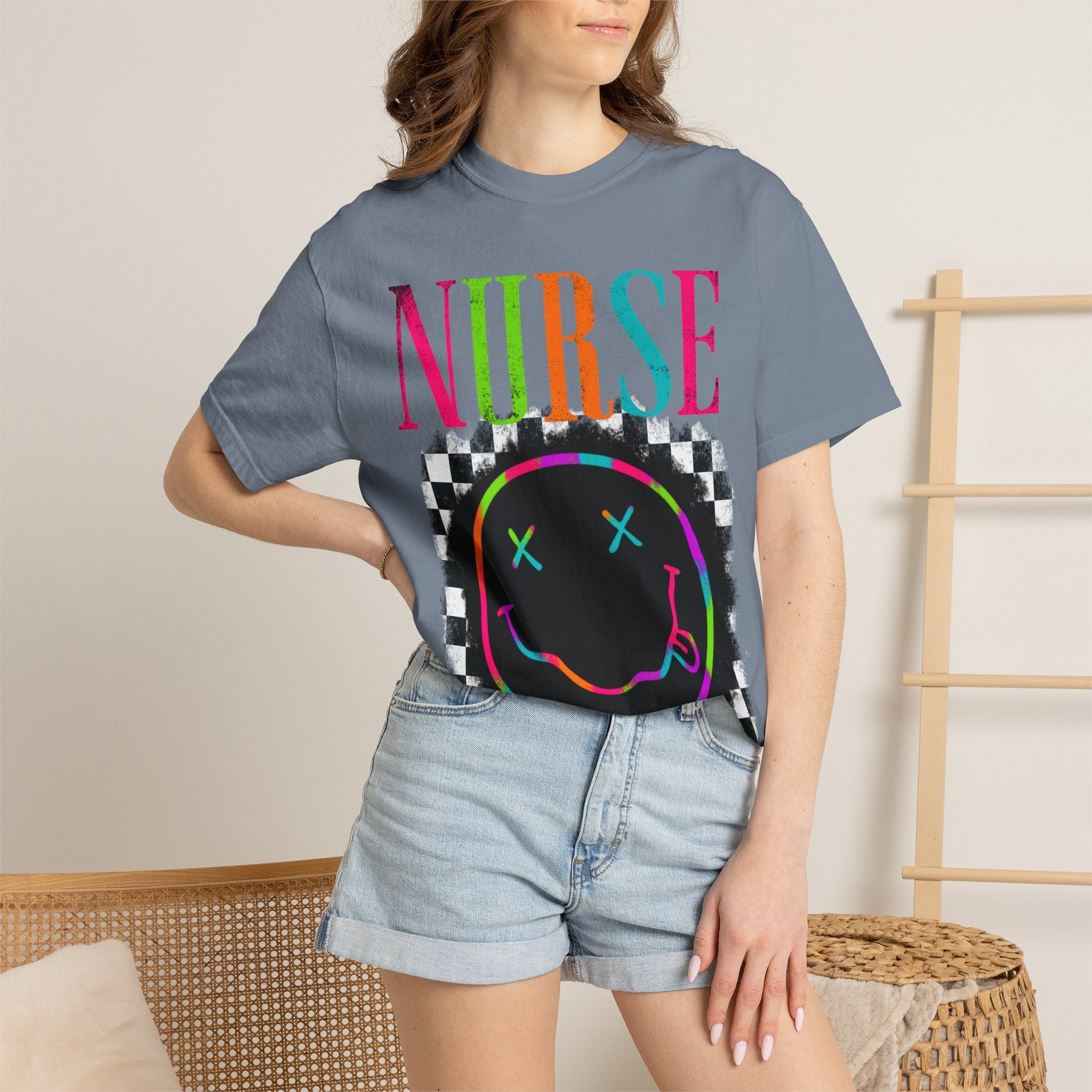 Nurse Neon Smiley T-Shirt