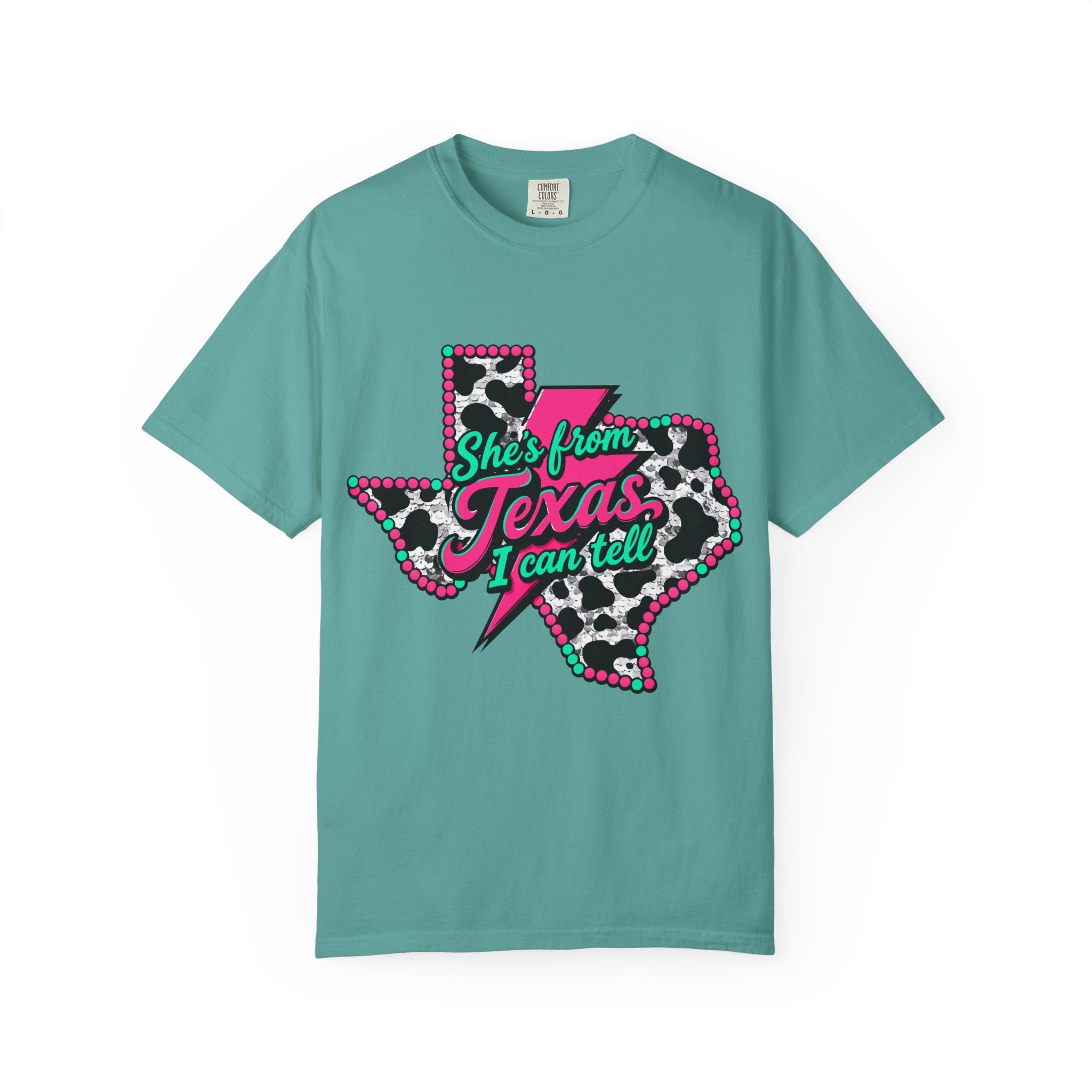 She's From Texas T-Shirt — Leopard State Graphic Tee