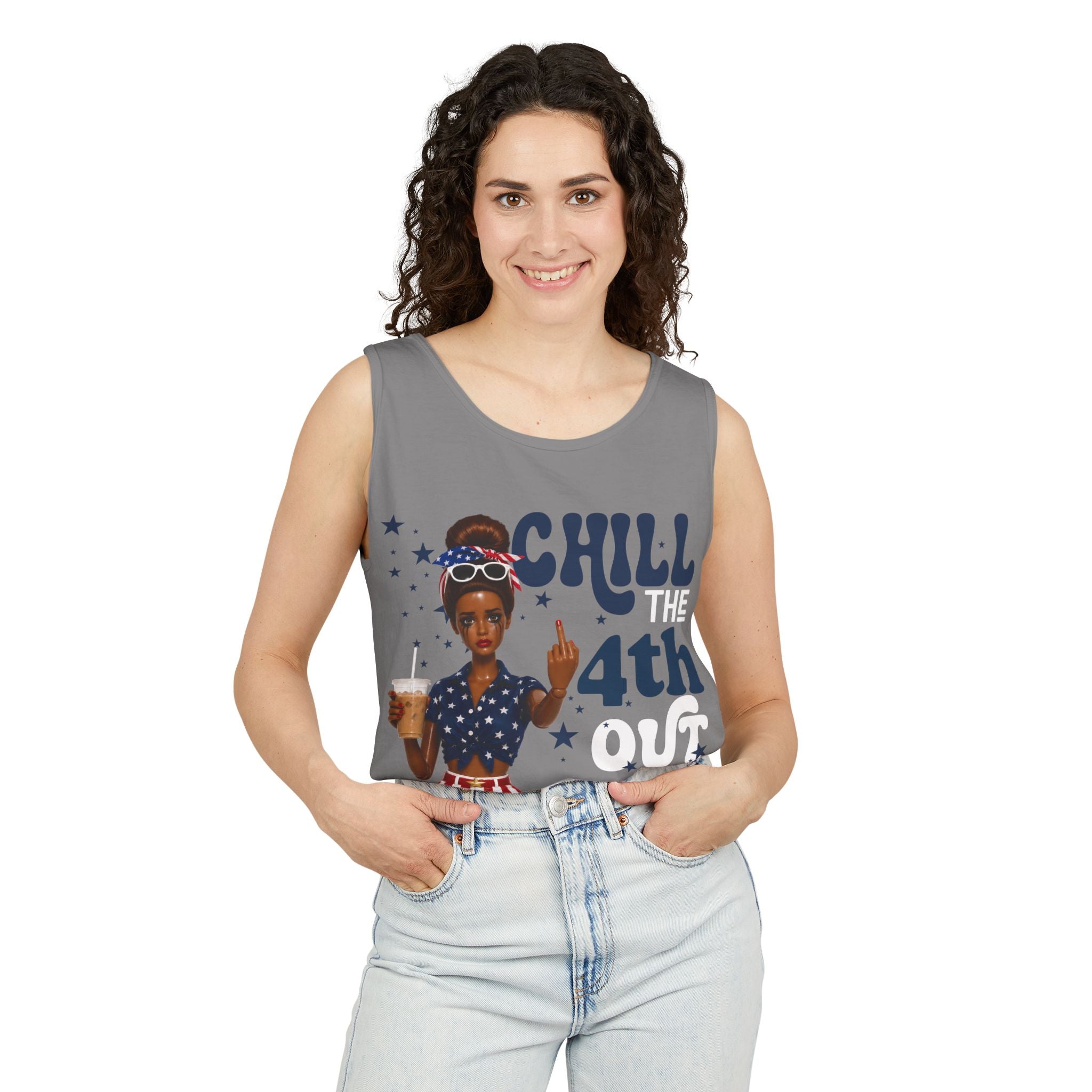 Chill 4th Tank Top — Patriotic Fourth of July Graphic Tank