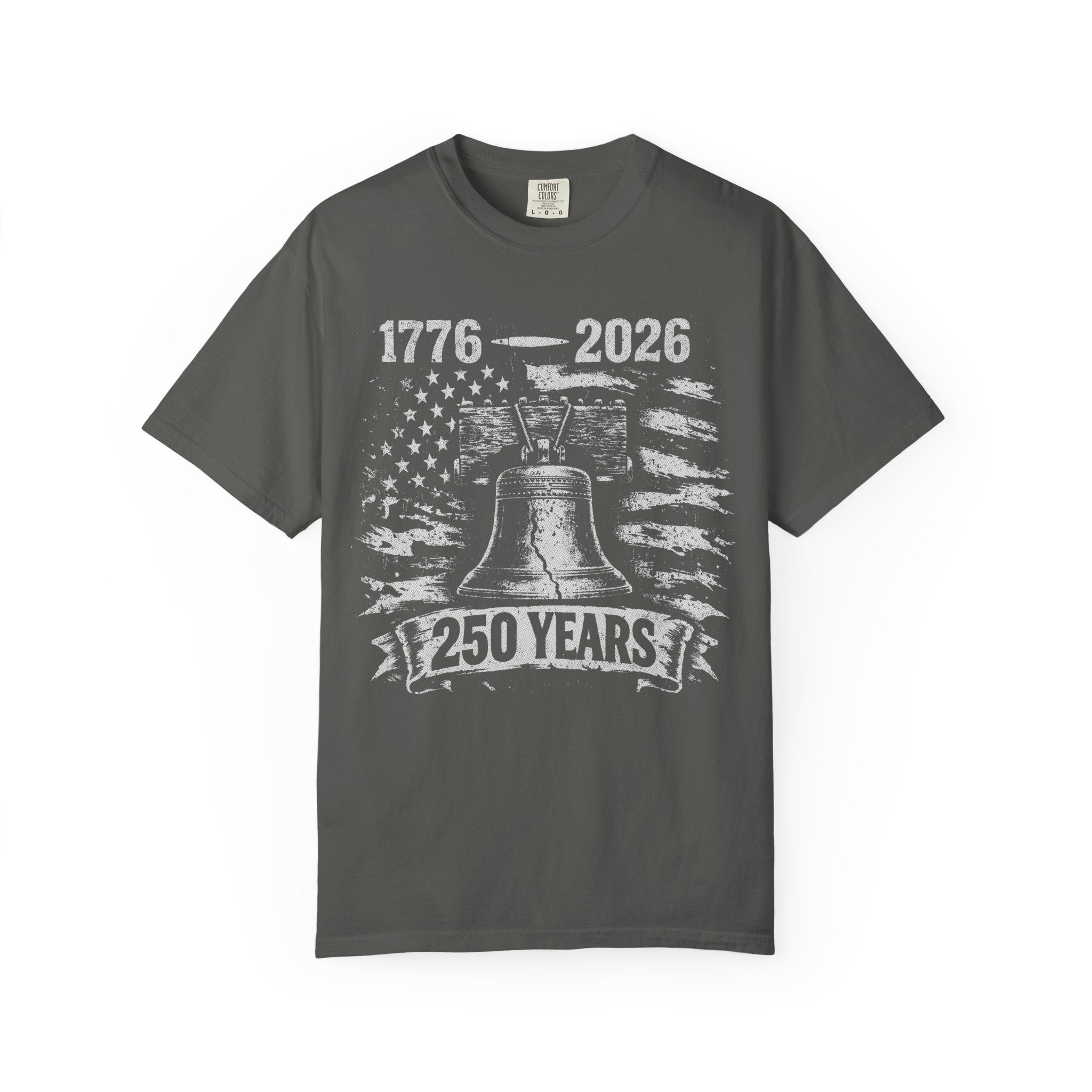 Liberty Bell Graphic T-Shirt — Vintage American Flag Patriotic Tee