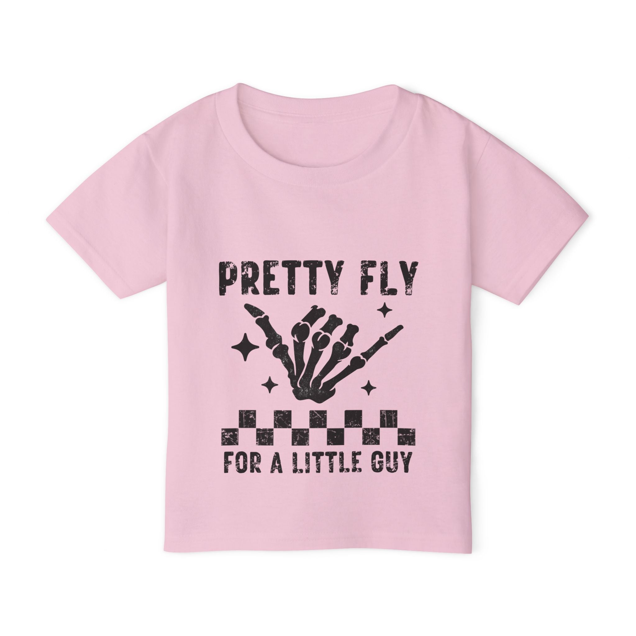 Toddler T-Shirt — "Pretty Fly for a Little Guy" Skeleton Hand Graphic