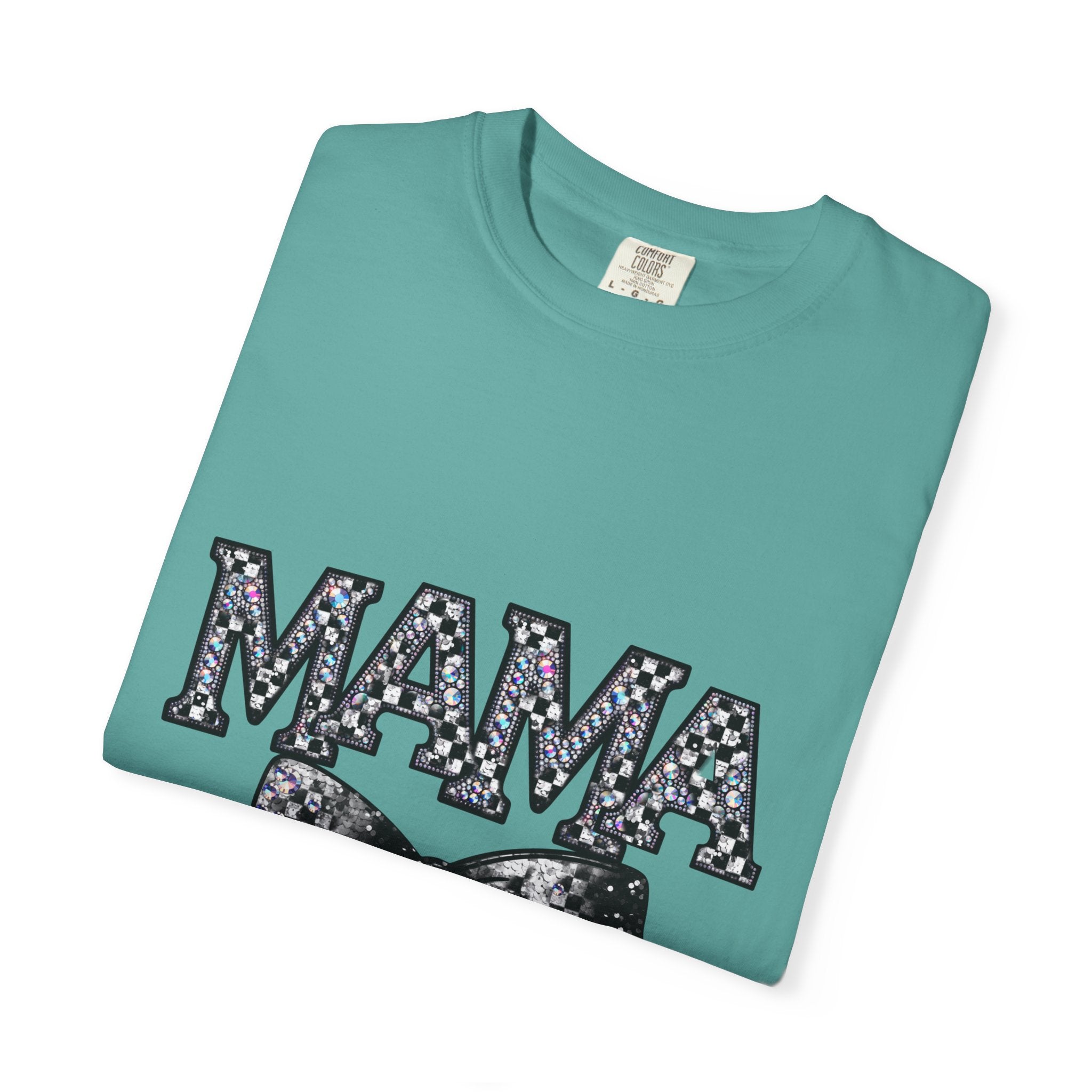 Mama Bow T-Shirt — Glitter Leopard Print "MAMA" Graphic Tee