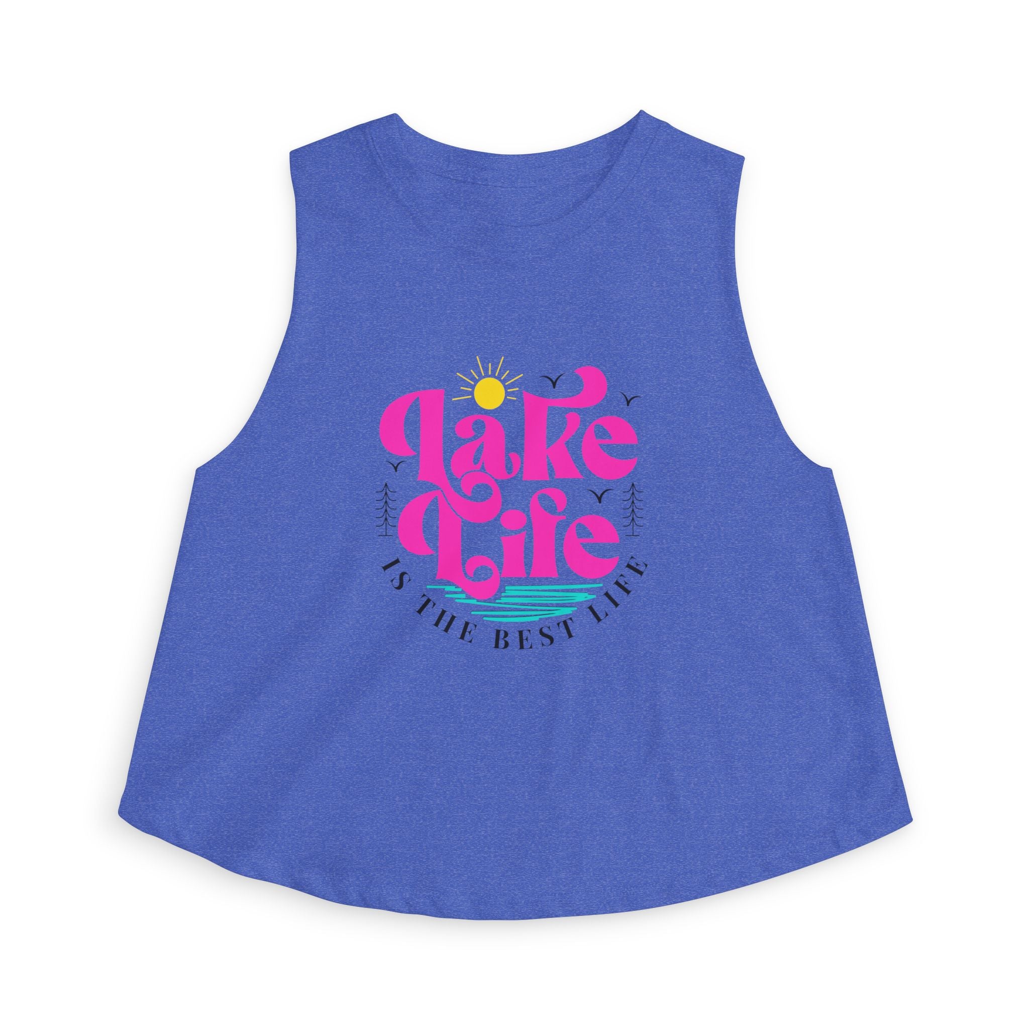 Lake Life Crop Top — "Lake Life is the Best Life" Retro Graphic