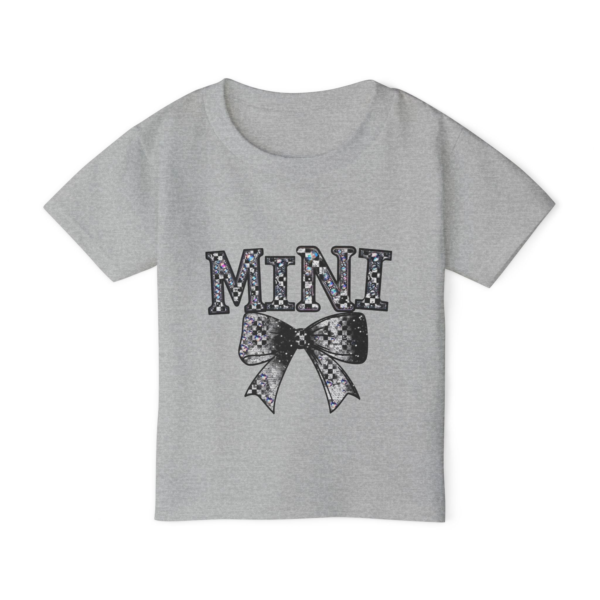 Mini Toddler T‑Shirt — Glitter Bow "MINI" Graphic