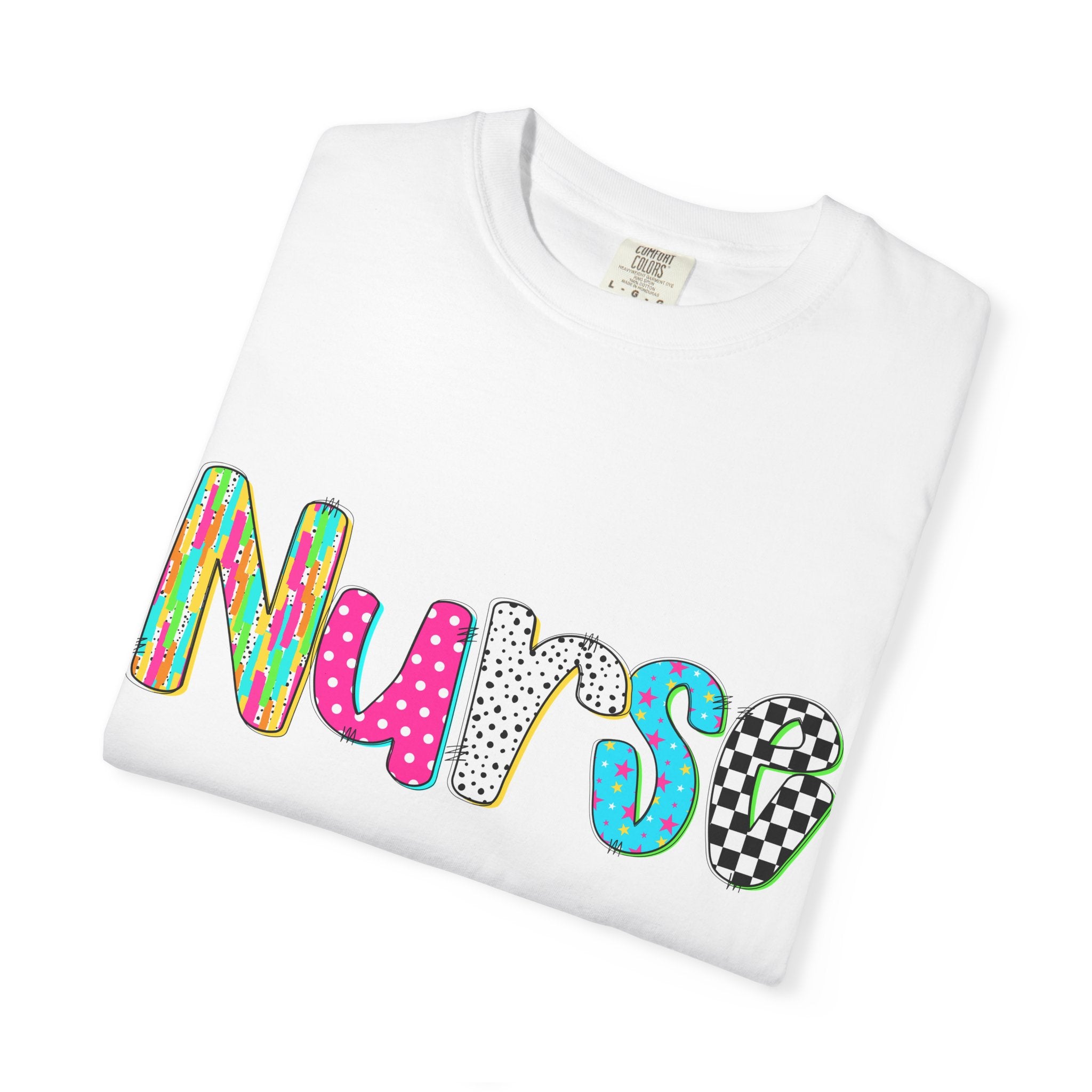 Nurse Colorful Pattern Graphic T-Shirt