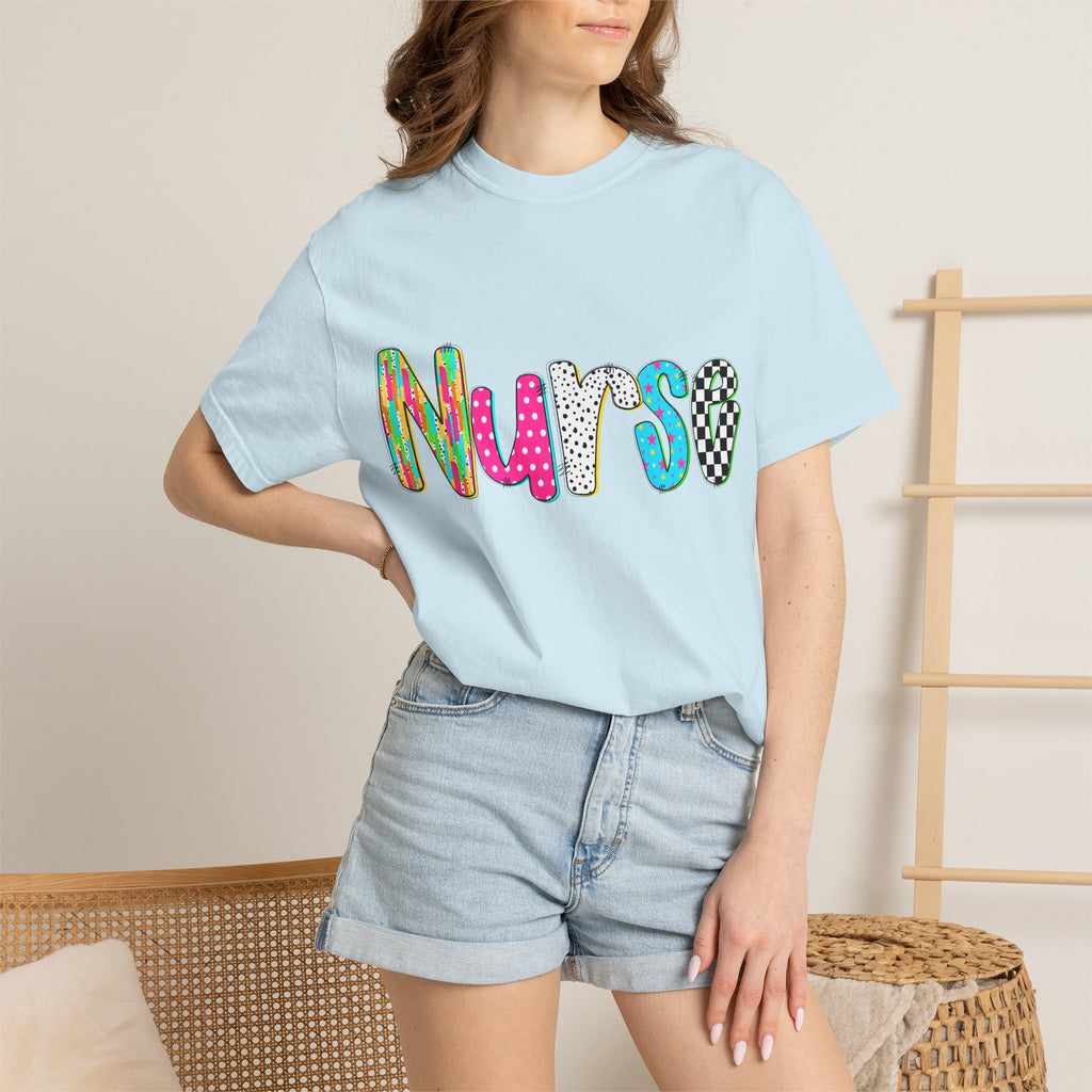 Nurse Colorful Pattern Graphic T-Shirt
