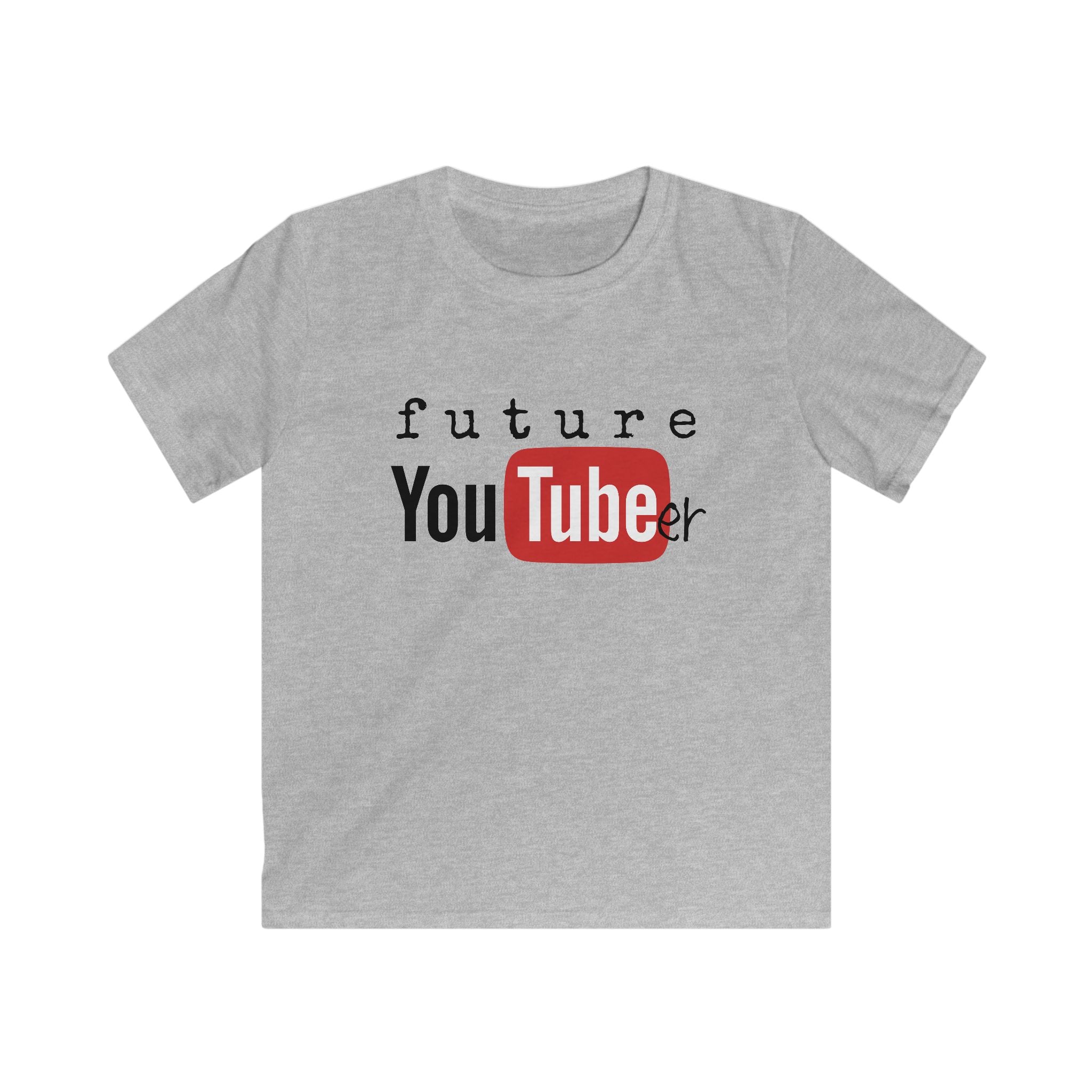 Kids T-Shirt - "Future YouTuber" Cute YouTube Logo Tee for Aspiring Young Creators