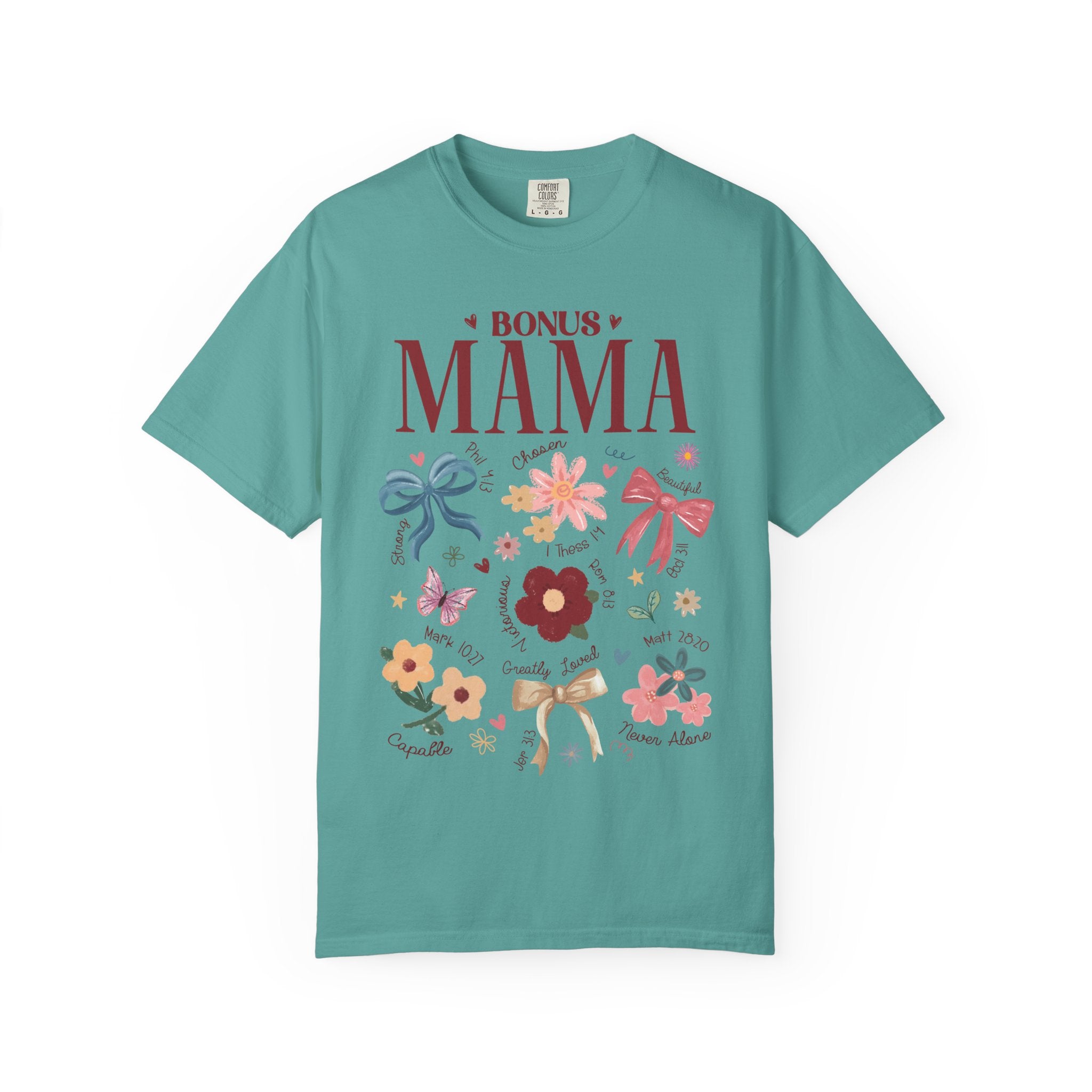 Bonus Mama Floral T-Shirt — Proud Stepmom Gift for Mother’s Day