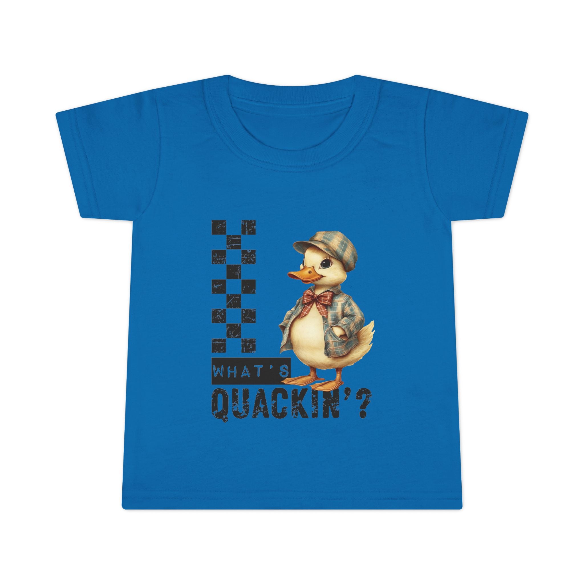 Toddler T-Shirt — Retro Detective Duck “What’s Quackin’?” Cute Kids Tee