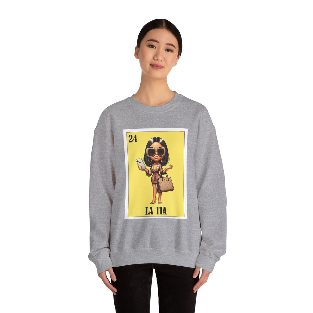 La Tía Graphic Sweatshirt — Lotería Style 'La Tia' Crewneck