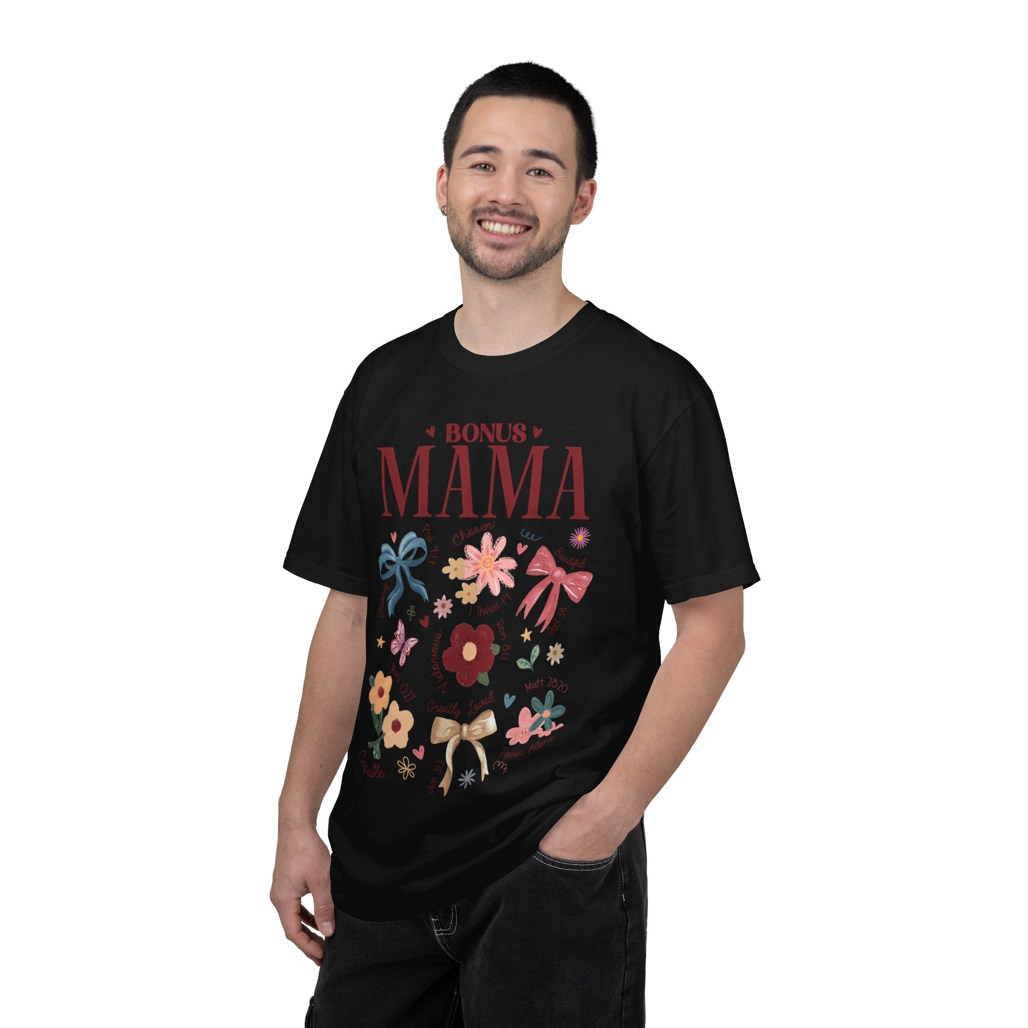Bonus Mama Floral T-Shirt — Proud Stepmom Gift for Mother’s Day