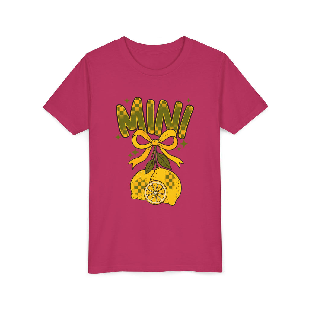 Youth Tee — "Mini" Lemon Bow Graphic Kids Shirt
