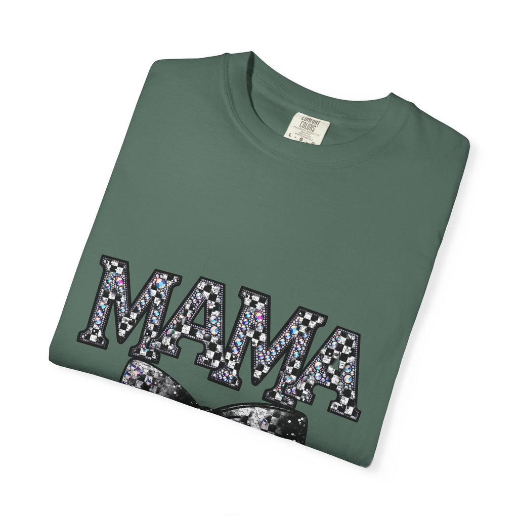 Mama Bow T-Shirt — Glitter Leopard Print "MAMA" Graphic Tee