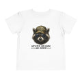 Toddler Tee - Raccoon with Hat "Never Meanin No Harm" Kids Graphic Shirt