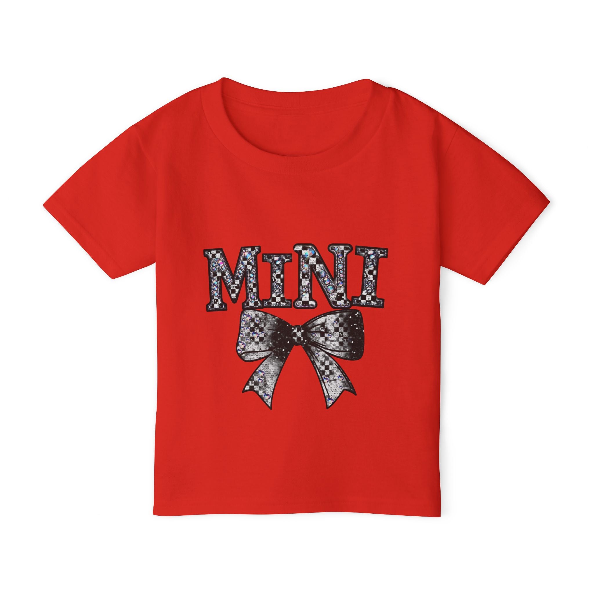 Mini Toddler T‑Shirt — Glitter Bow "MINI" Graphic