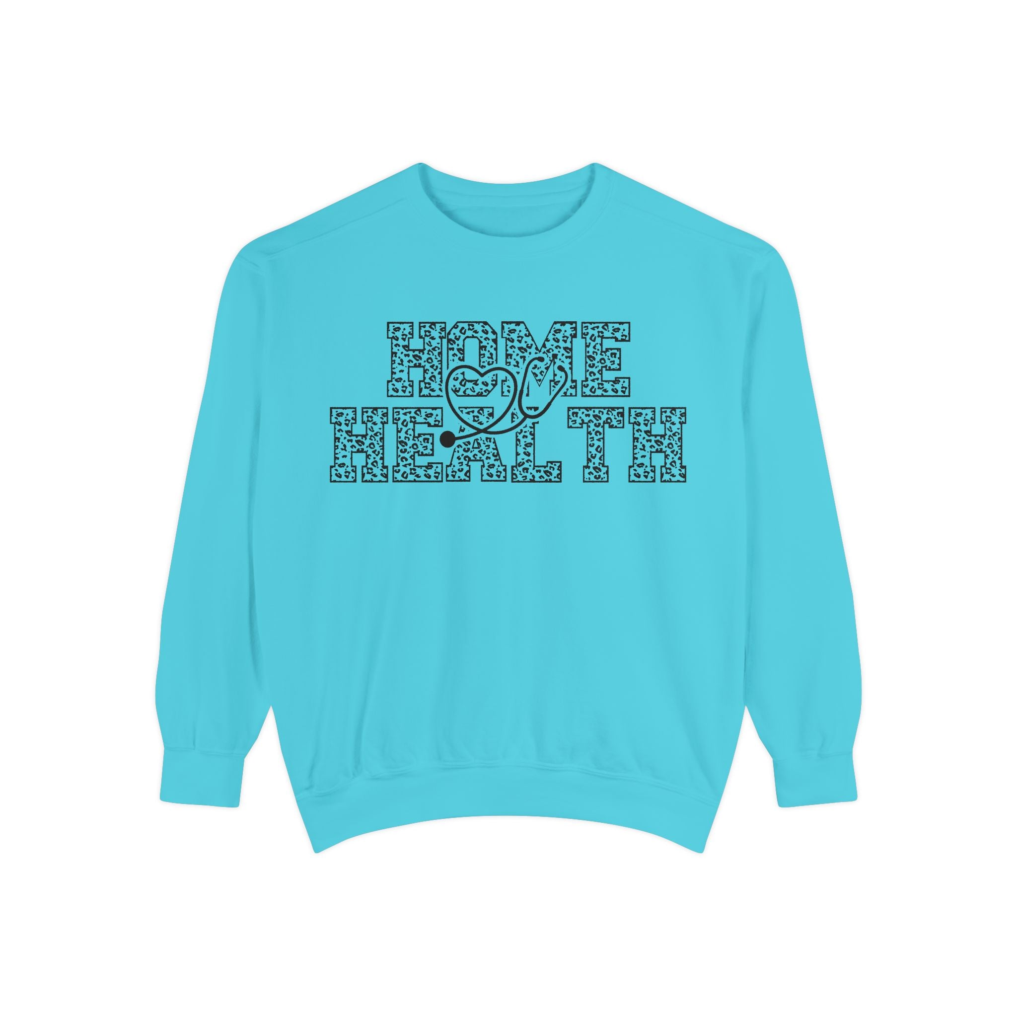 Home Health Crewneck Sweatshirt — Nurse & Caregiver Heart Stethoscope Design