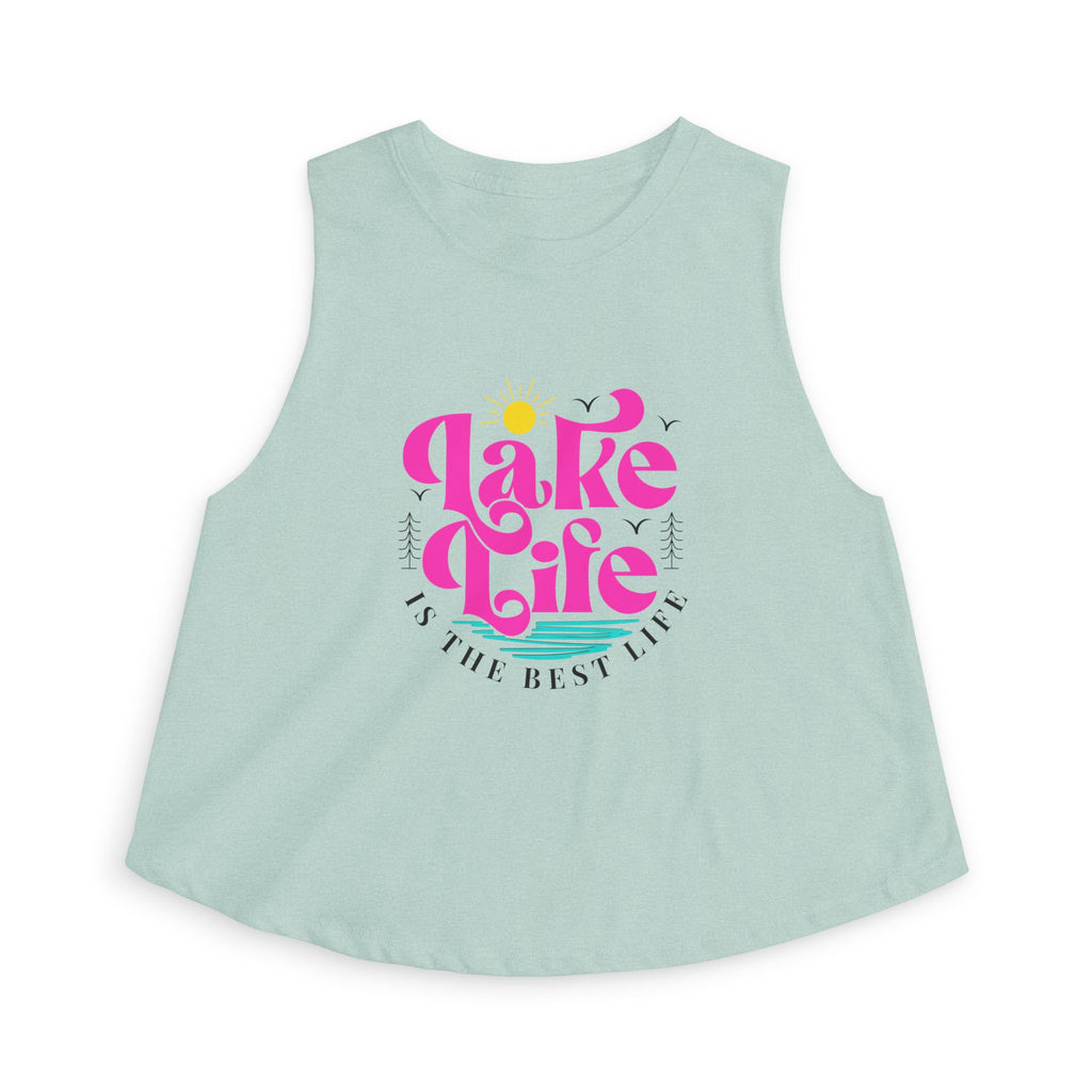Lake Life Crop Top — "Lake Life is the Best Life" Retro Graphic