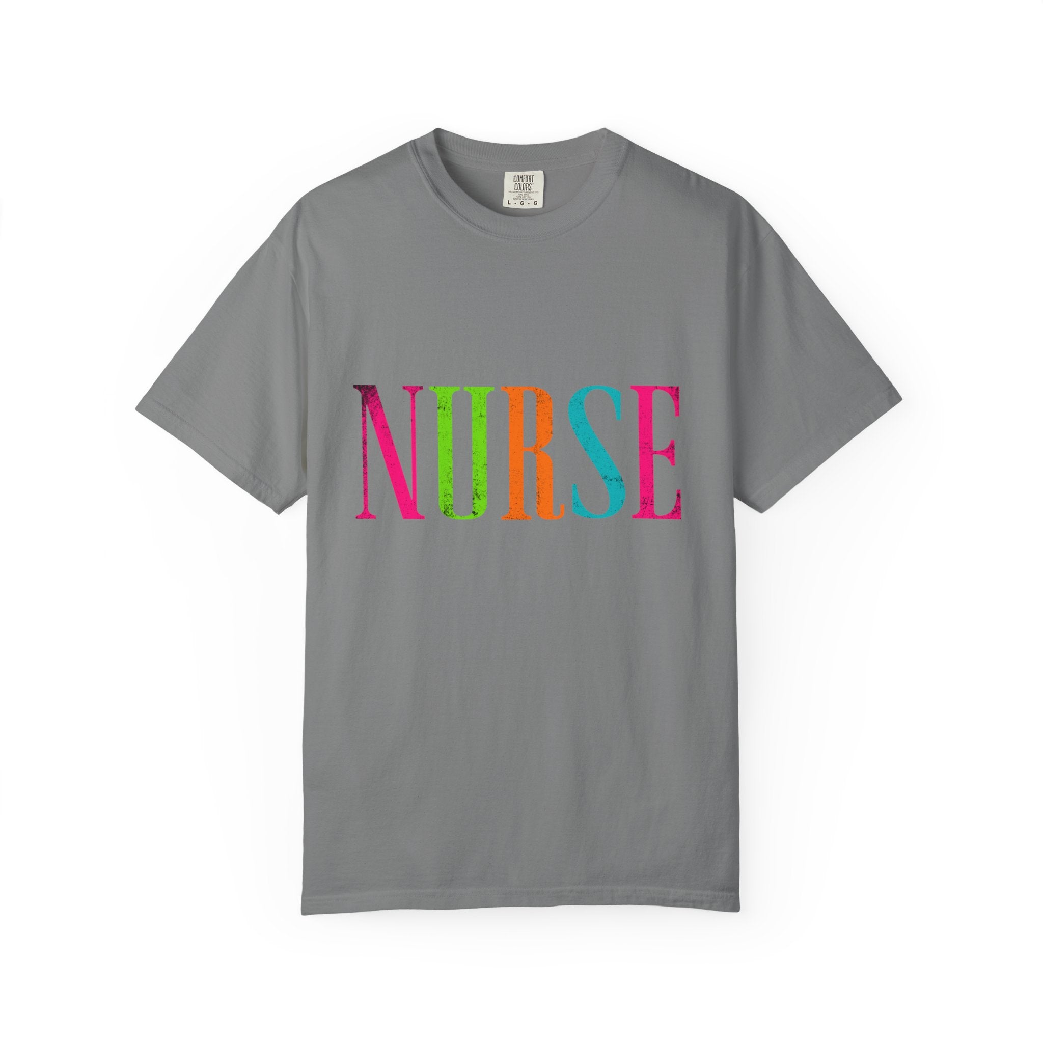 NURSE Colorblock Tee — Bright Multicolor Nurse T-Shirt for Healthcare Heroes