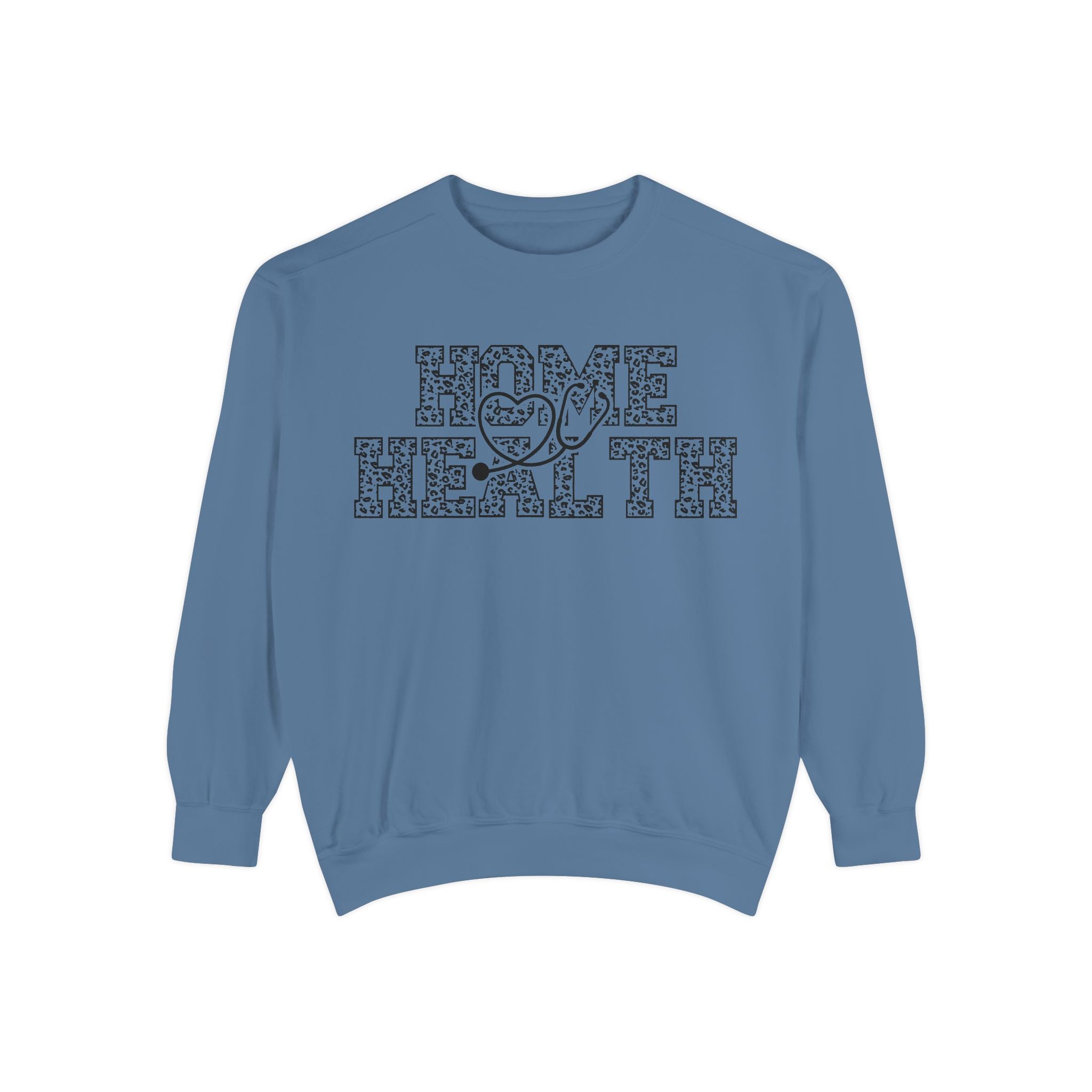 Home Health Crewneck Sweatshirt — Nurse & Caregiver Heart Stethoscope Design