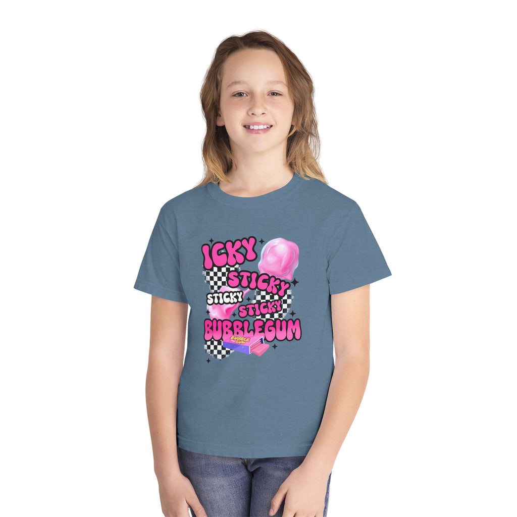 Youth Bubblegum Tee — "Icky Sticky Bubblegum" Graphic Shirt