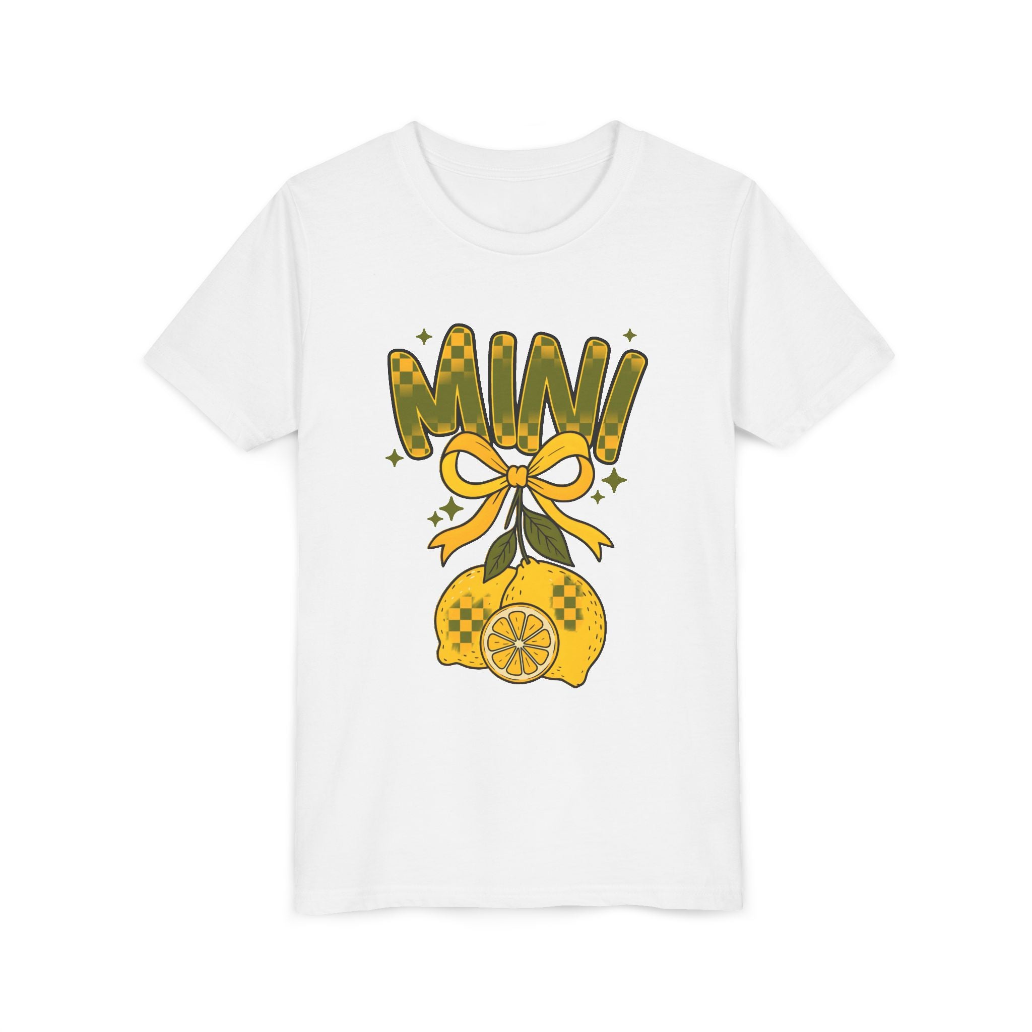 Youth Tee — "Mini" Lemon Bow Graphic Kids Shirt