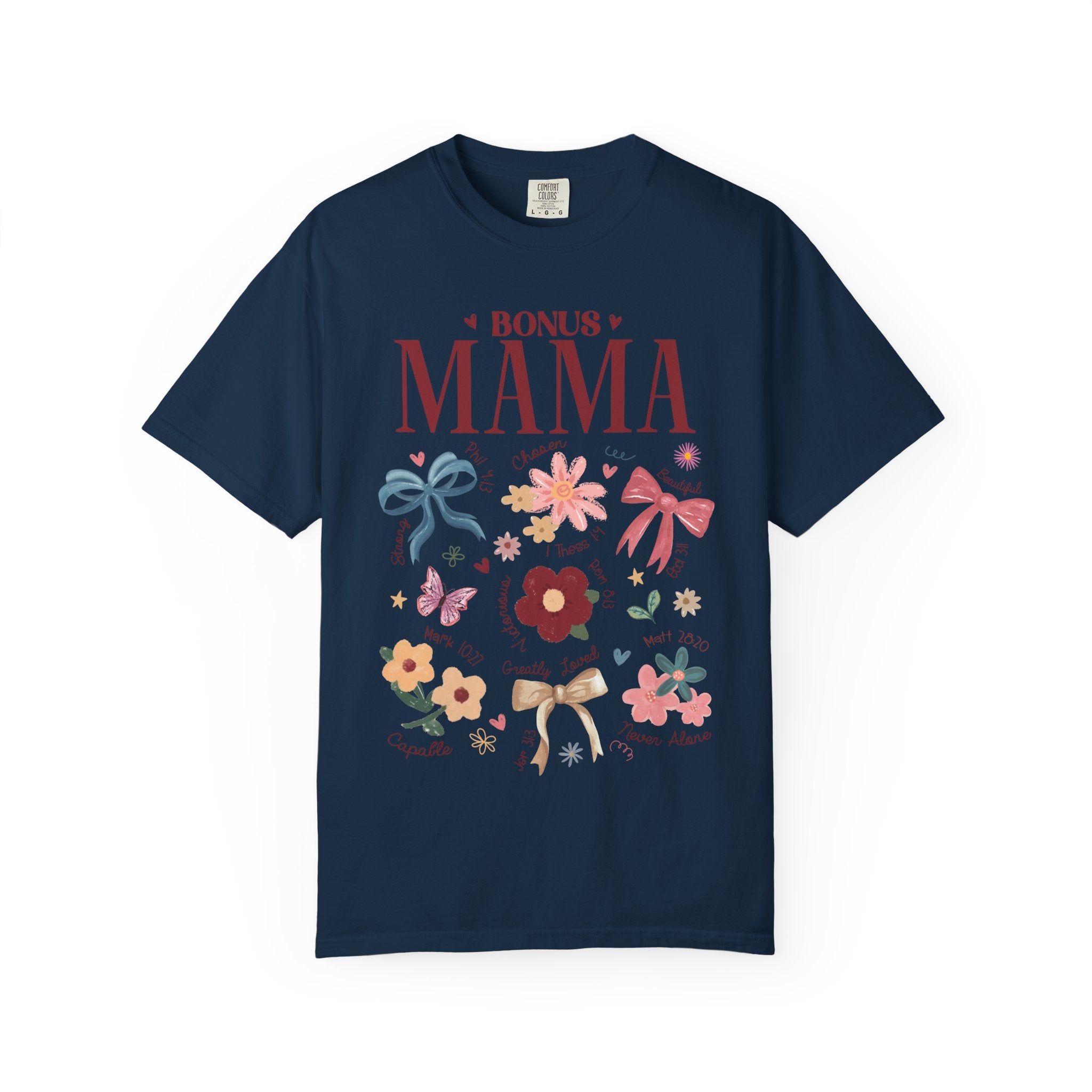 Bonus Mama Floral T-Shirt — Proud Stepmom Gift for Mother’s Day
