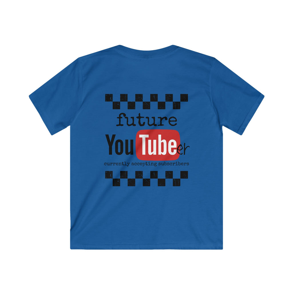 Kids T-Shirt - "Future YouTuber" Cute YouTube Logo Tee for Aspiring Young Creators