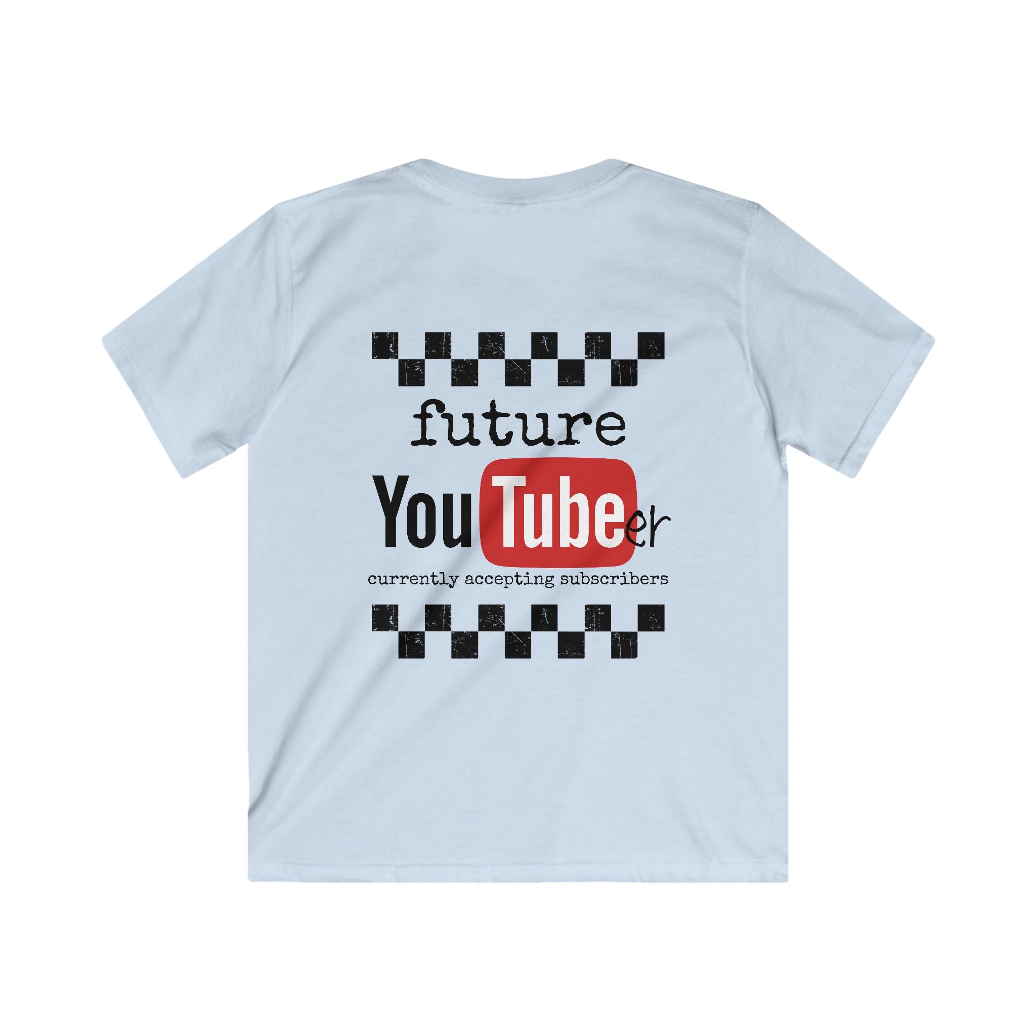 Kids T-Shirt - "Future YouTuber" Cute YouTube Logo Tee for Aspiring Young Creators