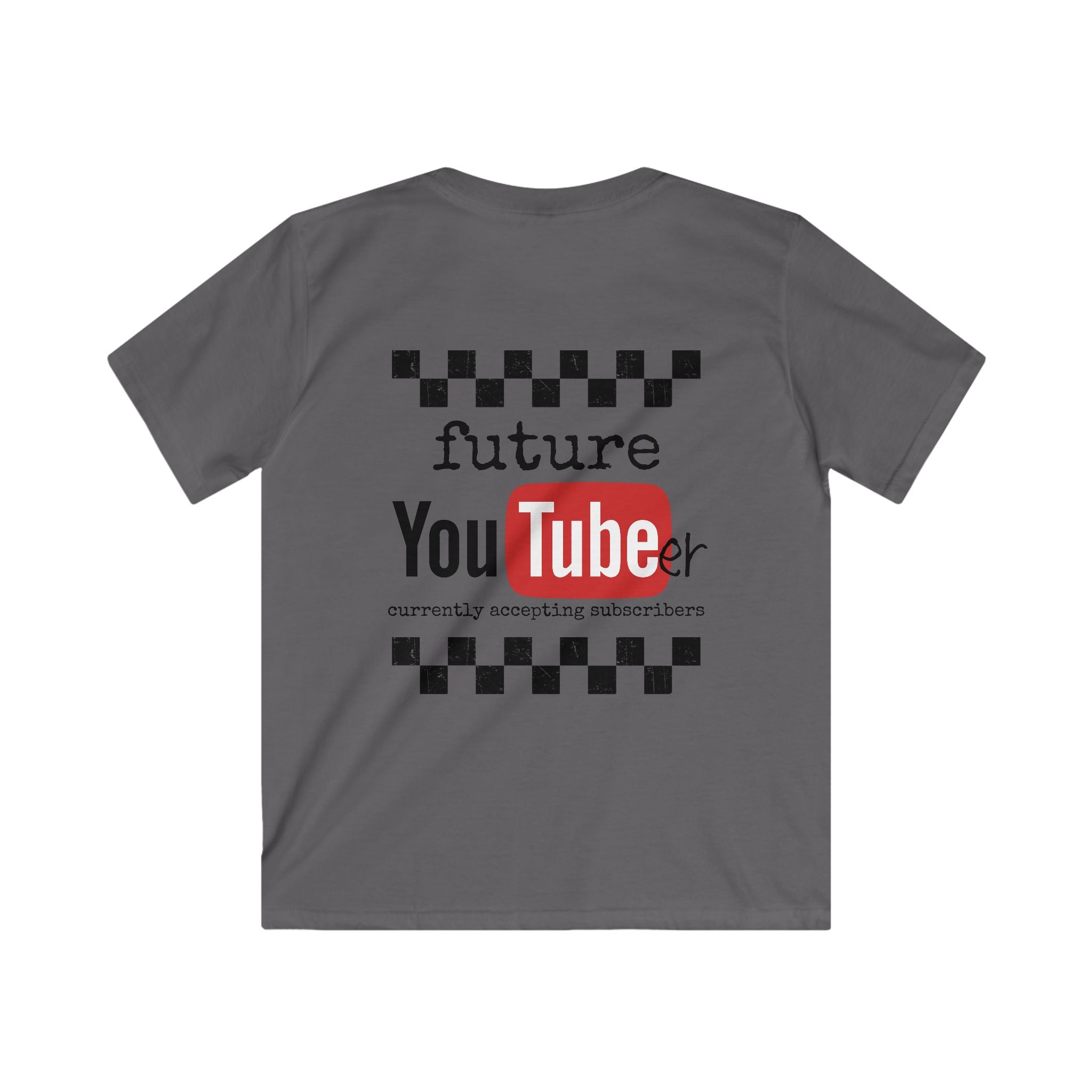 Kids T-Shirt - "Future YouTuber" Cute YouTube Logo Tee for Aspiring Young Creators