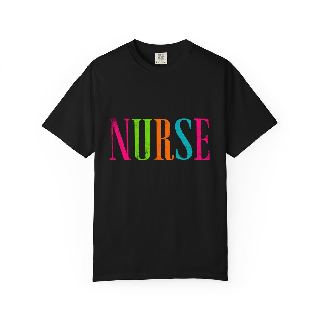 NURSE Colorblock Tee — Bright Multicolor Nurse T-Shirt for Healthcare Heroes