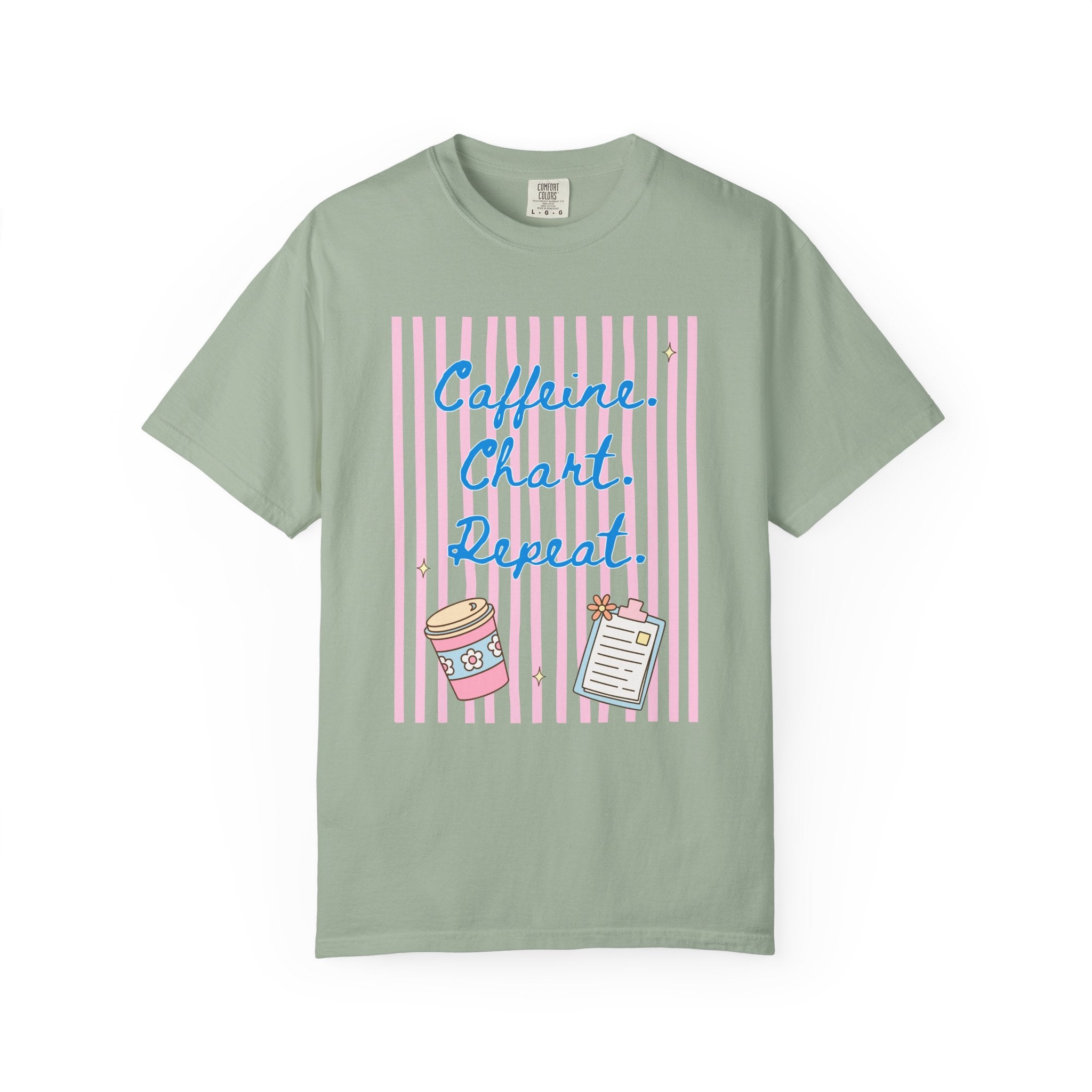 Caffeine. Chart. Repeat. T-Shirt