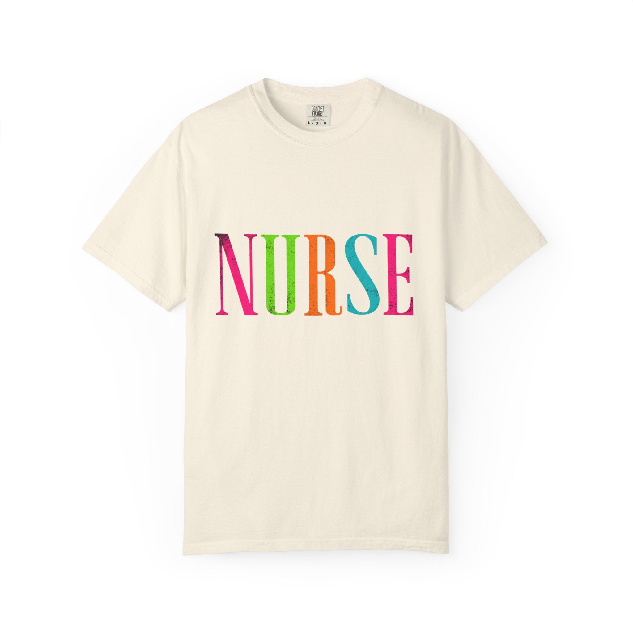NURSE Colorblock Tee — Bright Multicolor Nurse T-Shirt for Healthcare Heroes