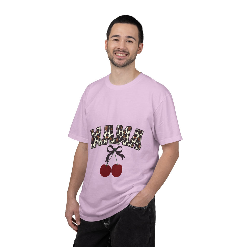 Mama Leopard Print Cherry T-Shirt